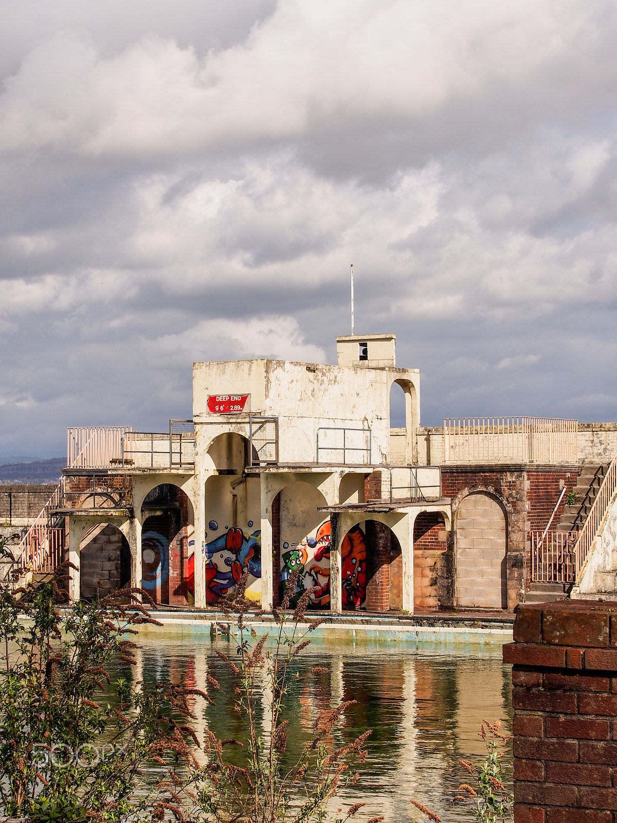 Olympus OM-D E-M5 + Olympus M.Zuiko Digital ED 40-150mm F2.8 Pro sample photo. A rare inside view of the 1930's grade ii listed building grange-over-sands lido,... photography
