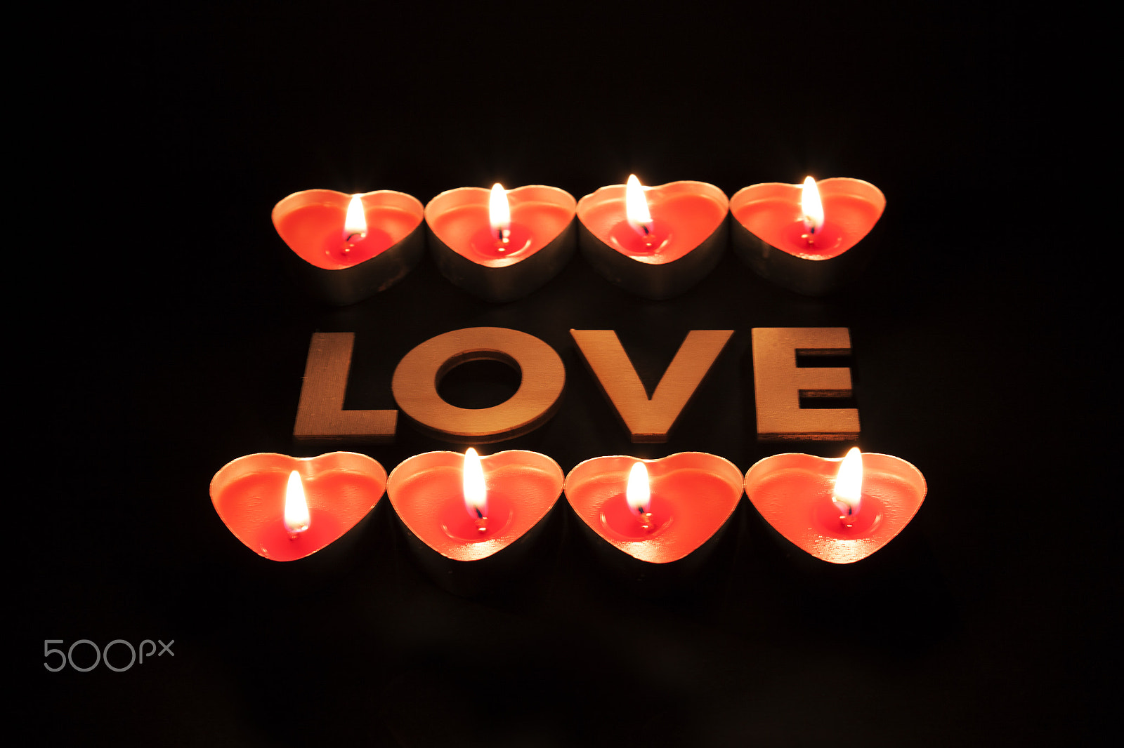 Canon EF-S 18-55mm F3.5-5.6 III sample photo. Candles and love sign photography