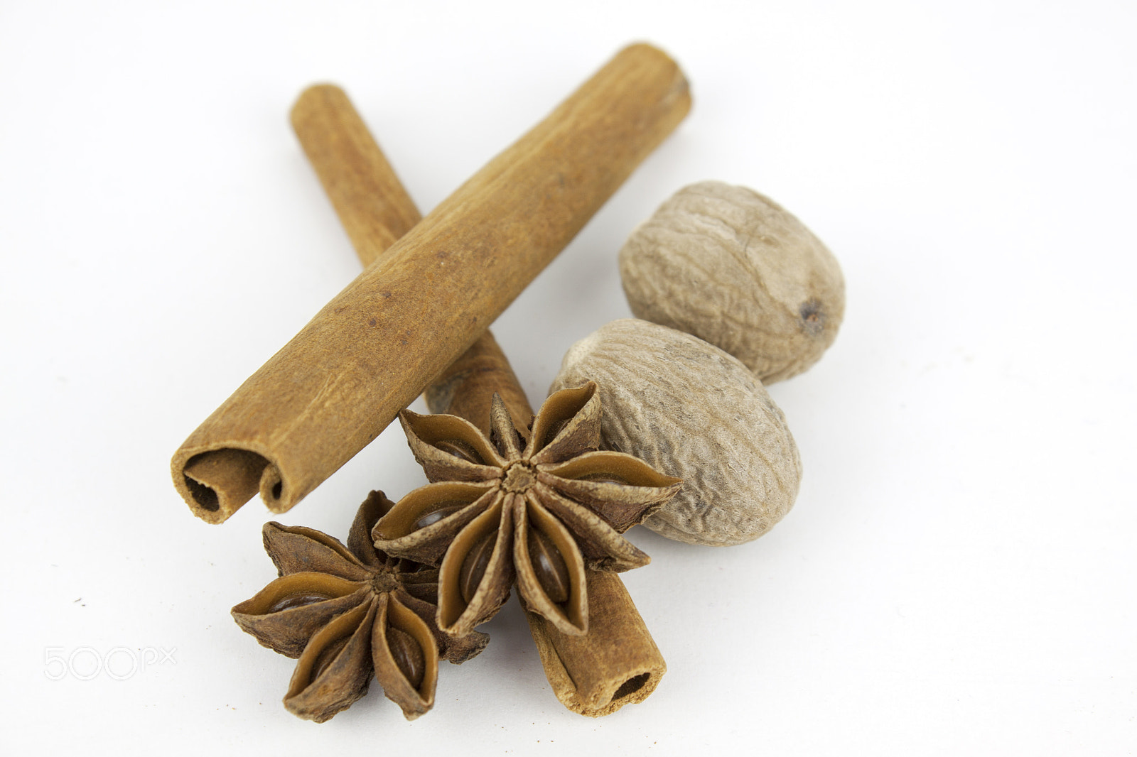Canon EF-S 18-55mm F3.5-5.6 III sample photo. Anise, cloves and cinnamon stick isolated on white photography