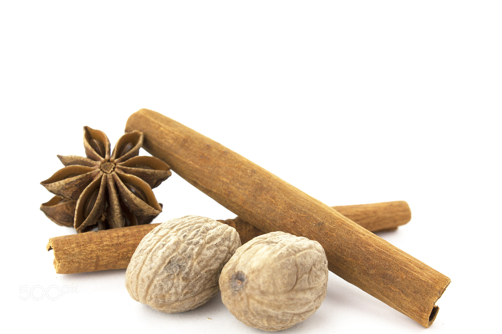 Canon EF-S 18-55mm F3.5-5.6 III sample photo. Anise, cloves and cinnamon stick isolated on white photography