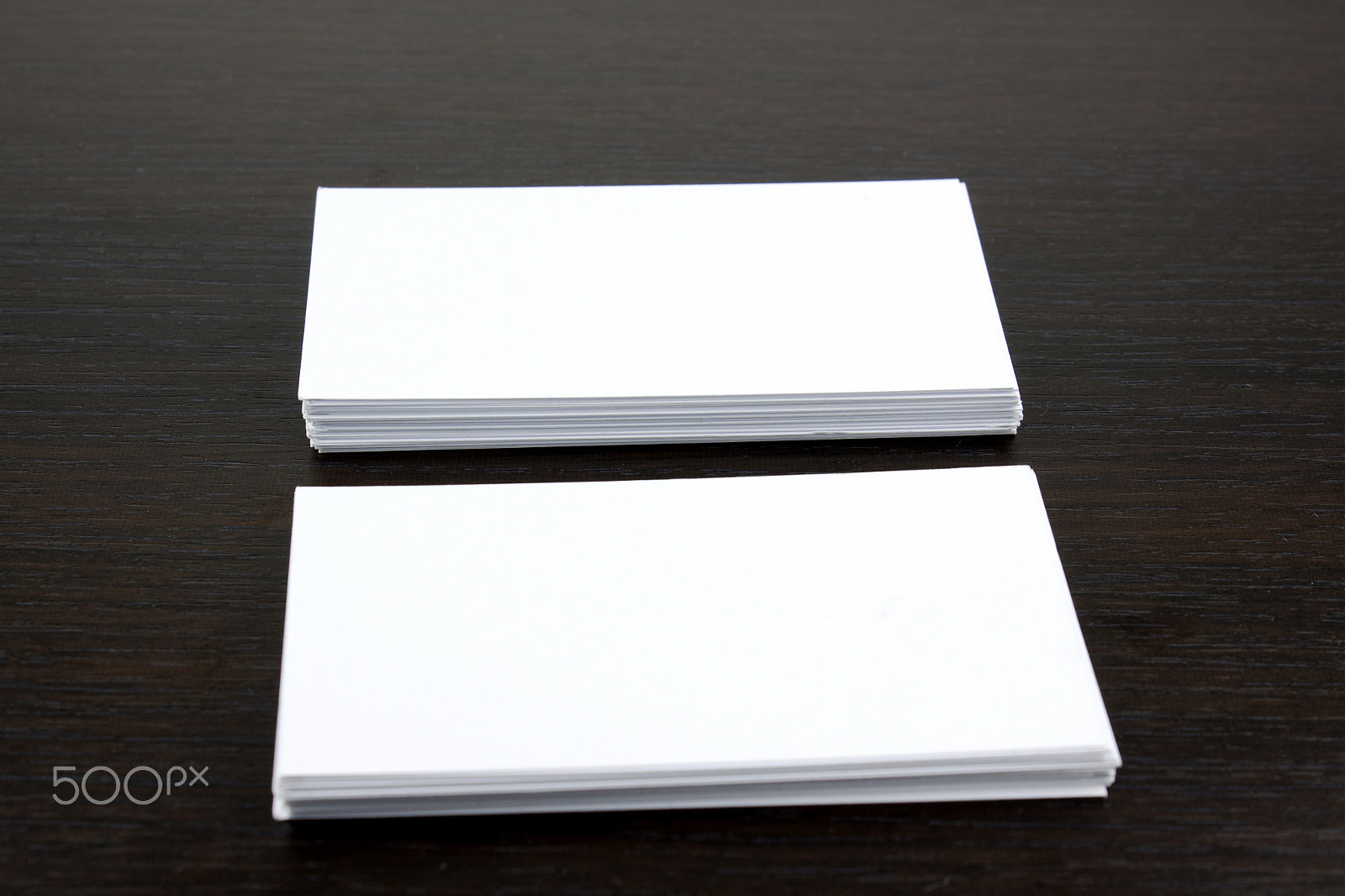 Canon EF-S 18-55mm F3.5-5.6 III sample photo. Blank business card on a office table photography
