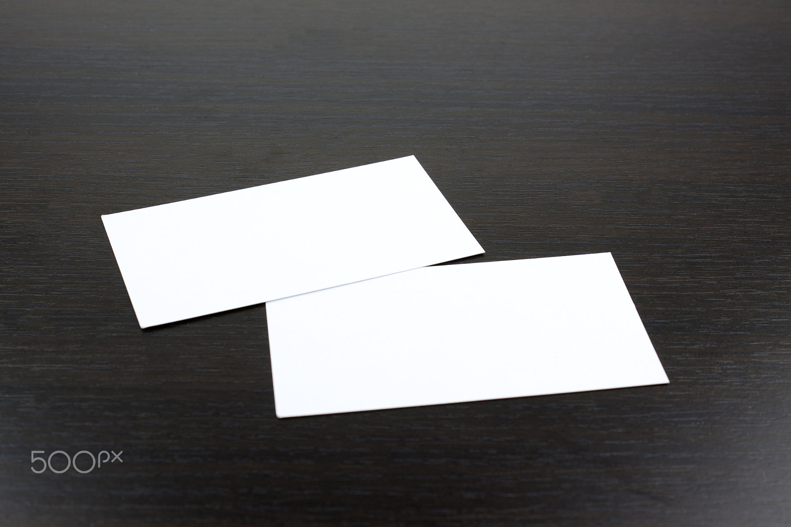Canon EF-S 18-55mm F3.5-5.6 III sample photo. Blank business card on a office table photography
