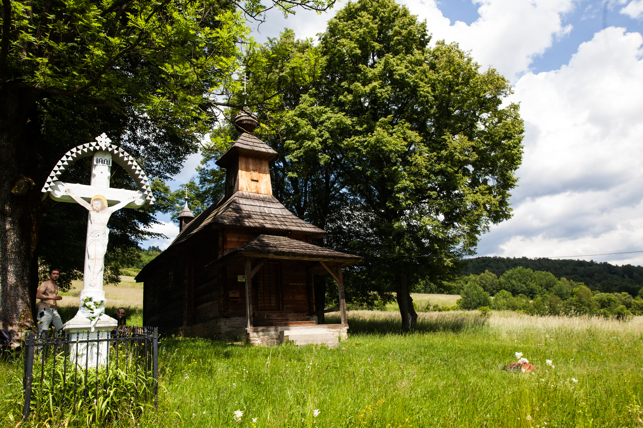 Sigma 28mm f/1.8 DG Macro EX sample photo. Wooden church photography