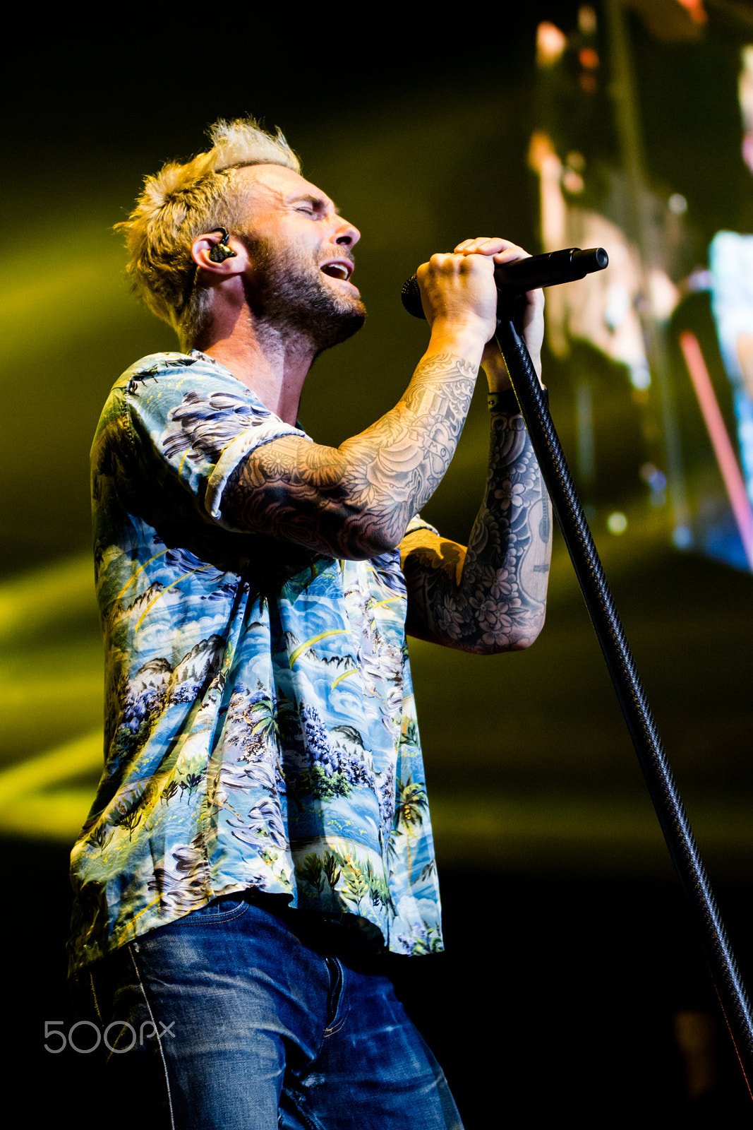 Sigma 70-200mm F2.8 EX DG OS HSM sample photo. Maroon 5 concert santiago chile photography