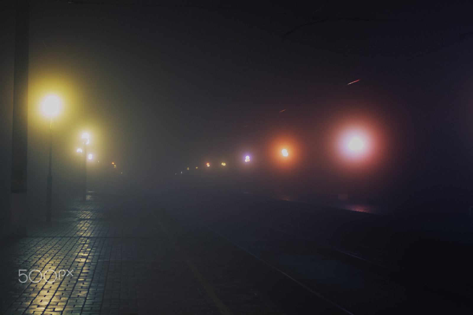 Canon EF 40mm F2.8 STM sample photo. The night lights of the station photography
