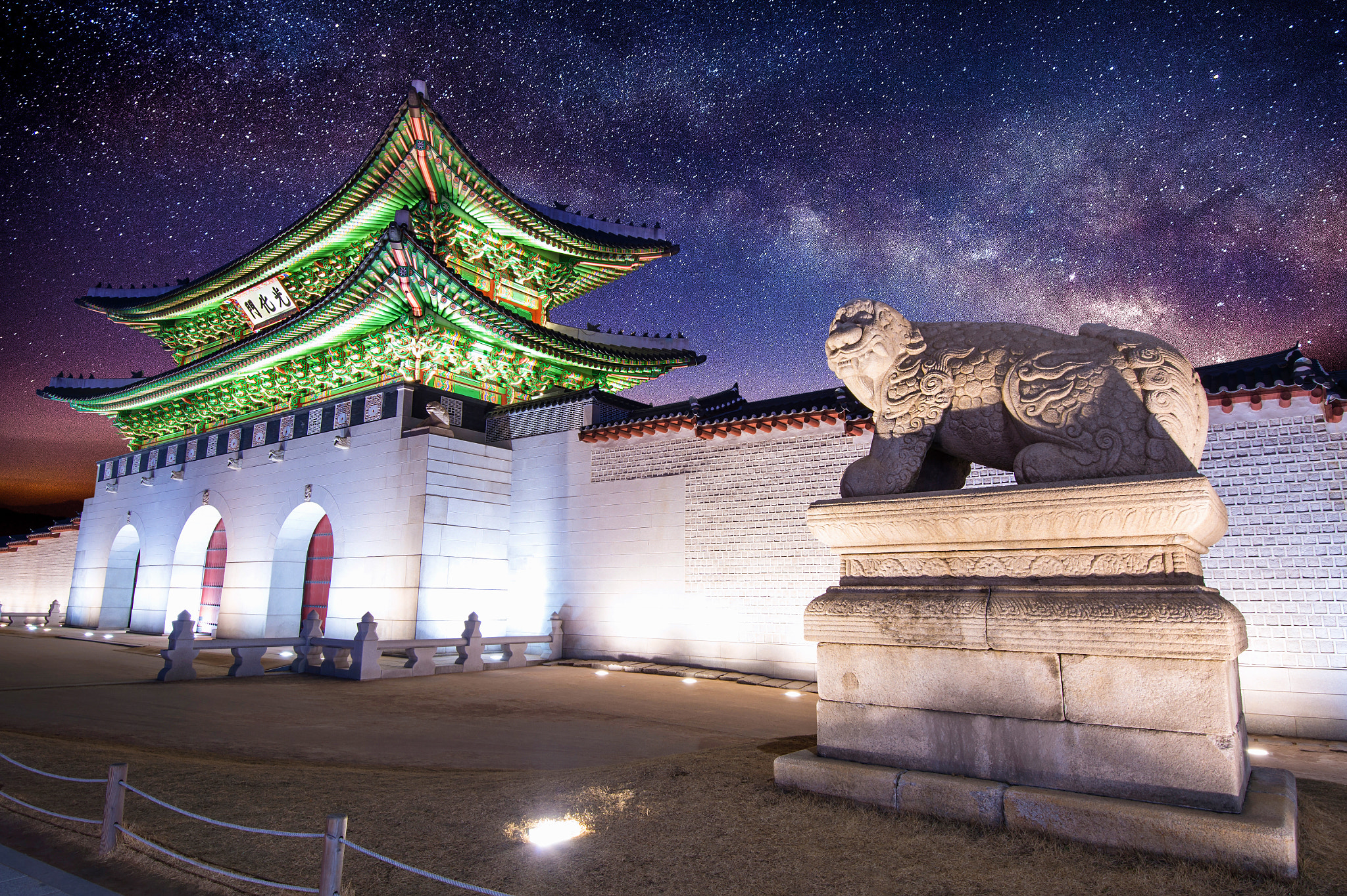 Nikon D4S sample photo. Gyeongbokgung palace and milky way in seoul, south korea. photography