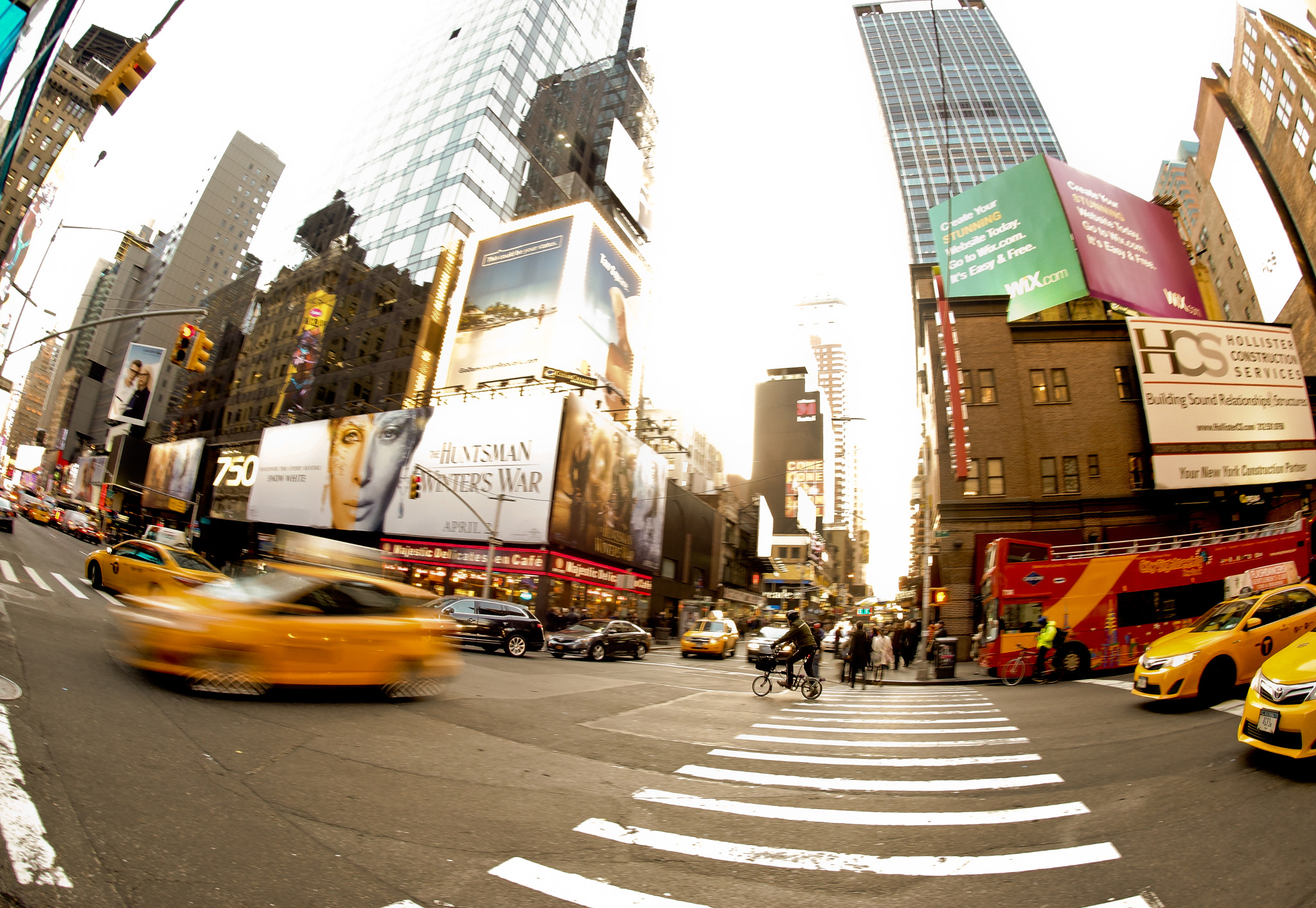 Sony a99 II + Sony 16mm F2.8 Fisheye sample photo. Towards time square photography
