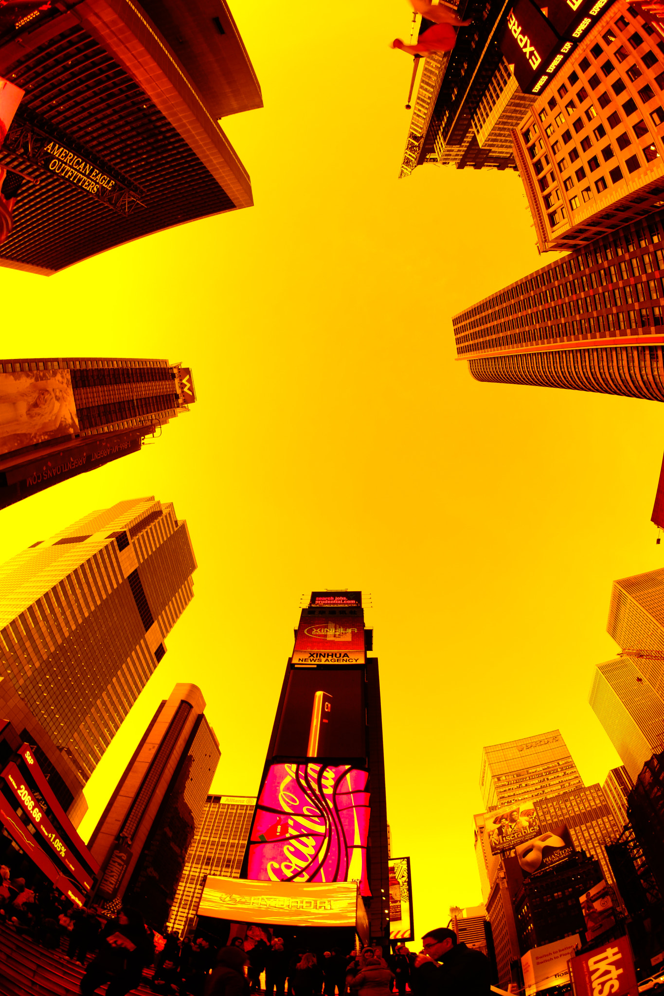 Sony 16mm F2.8 Fisheye sample photo. Times square uowatds photography