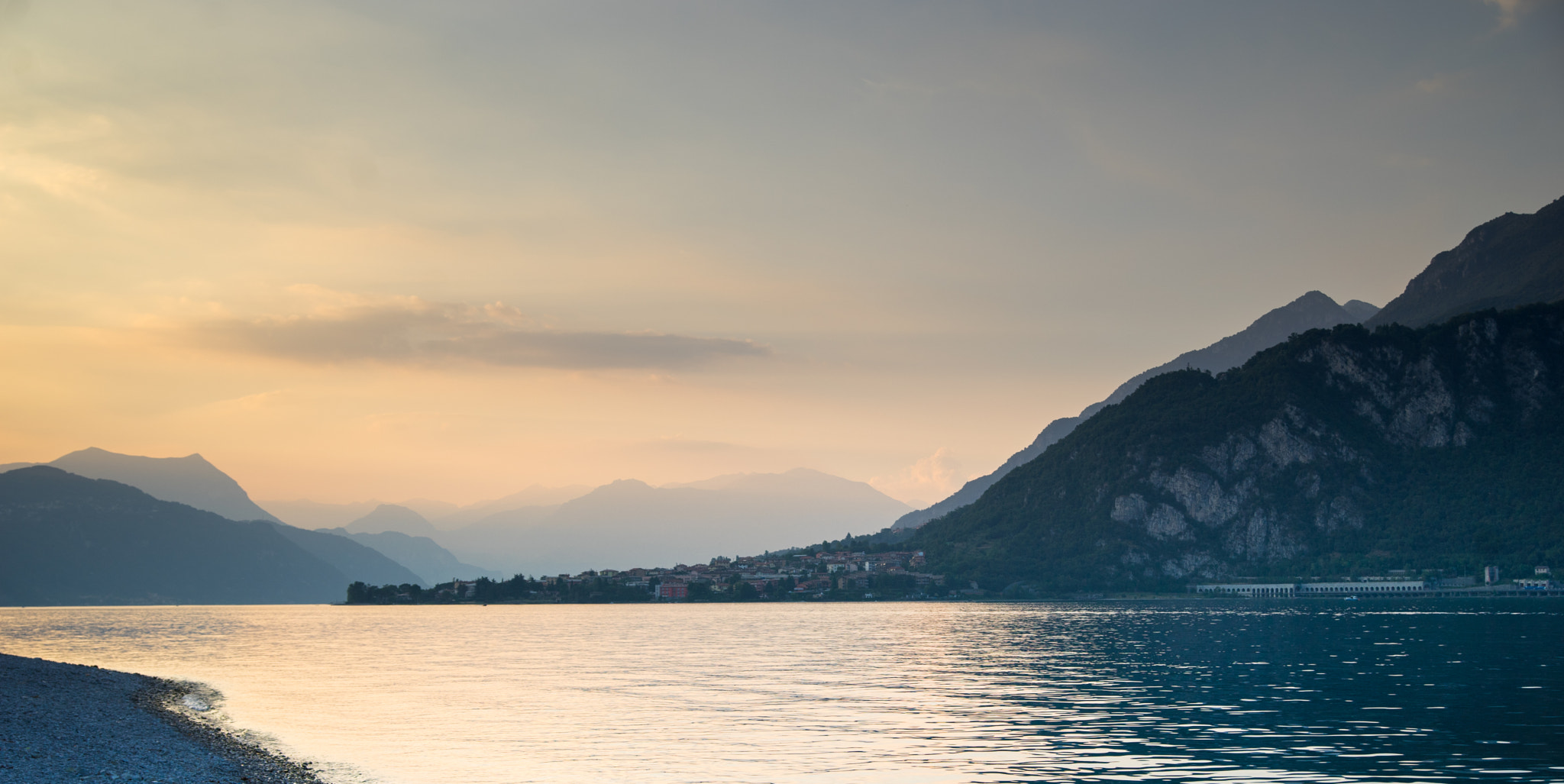 Sony a7 II + Tamron SP 24-70mm F2.8 Di VC USD sample photo. Lake como sunset photography