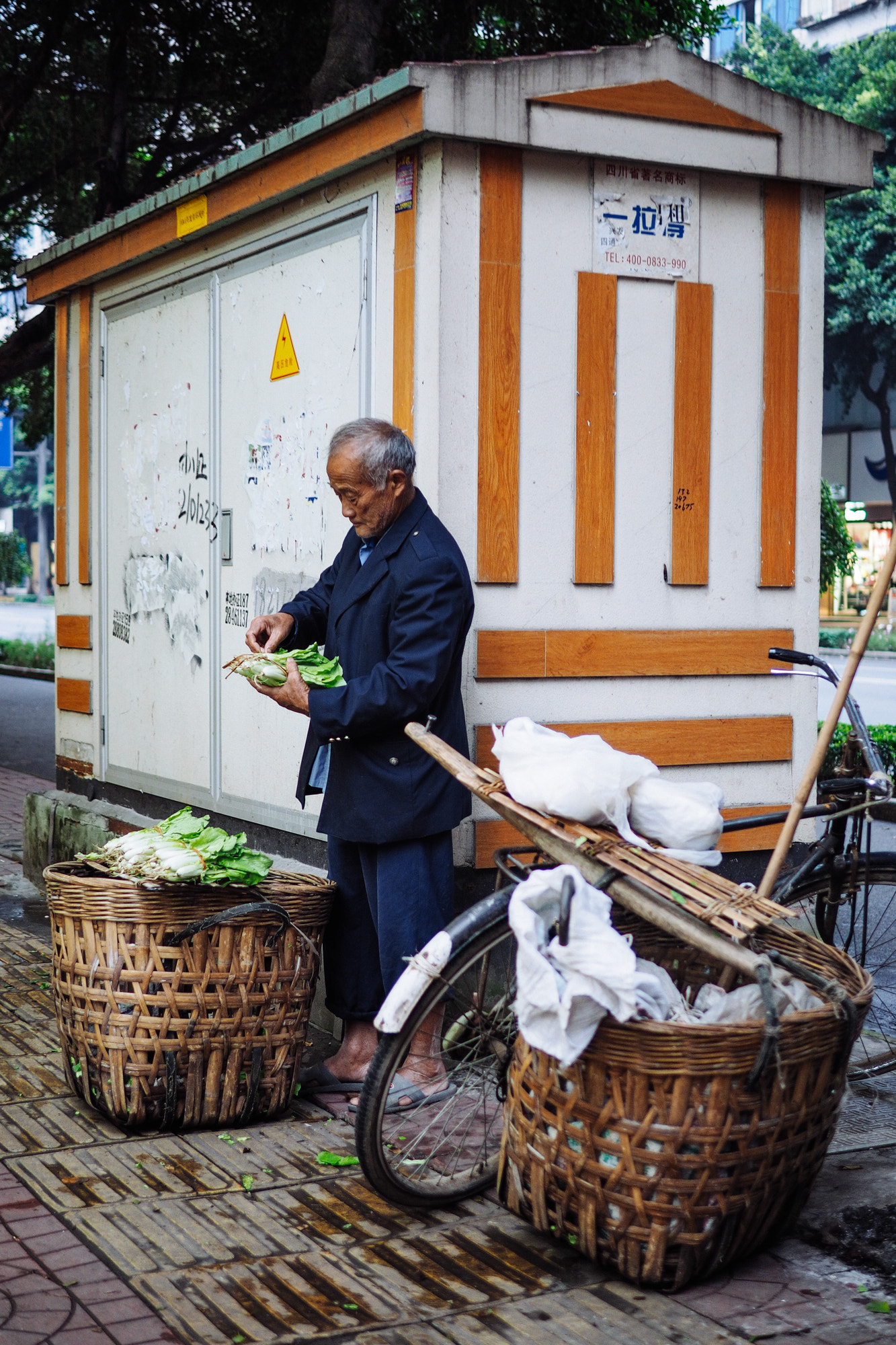 Olympus OM-D E-M10 + Panasonic Leica DG Summilux 25mm F1.4 II ASPH sample photo. Markets in leshan photography