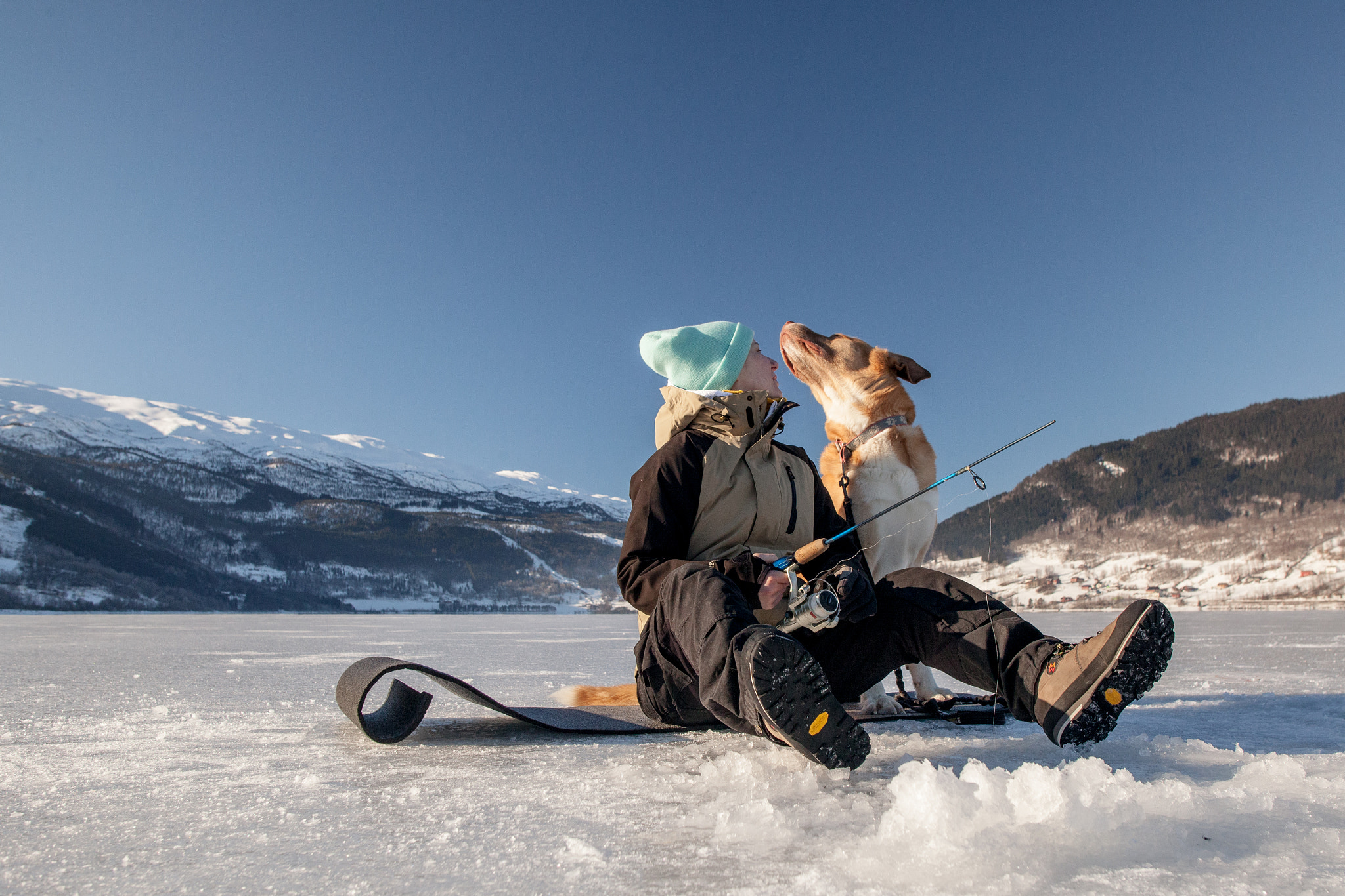 Sigma 28mm f/1.8 DG Macro EX sample photo. Icefishing photography