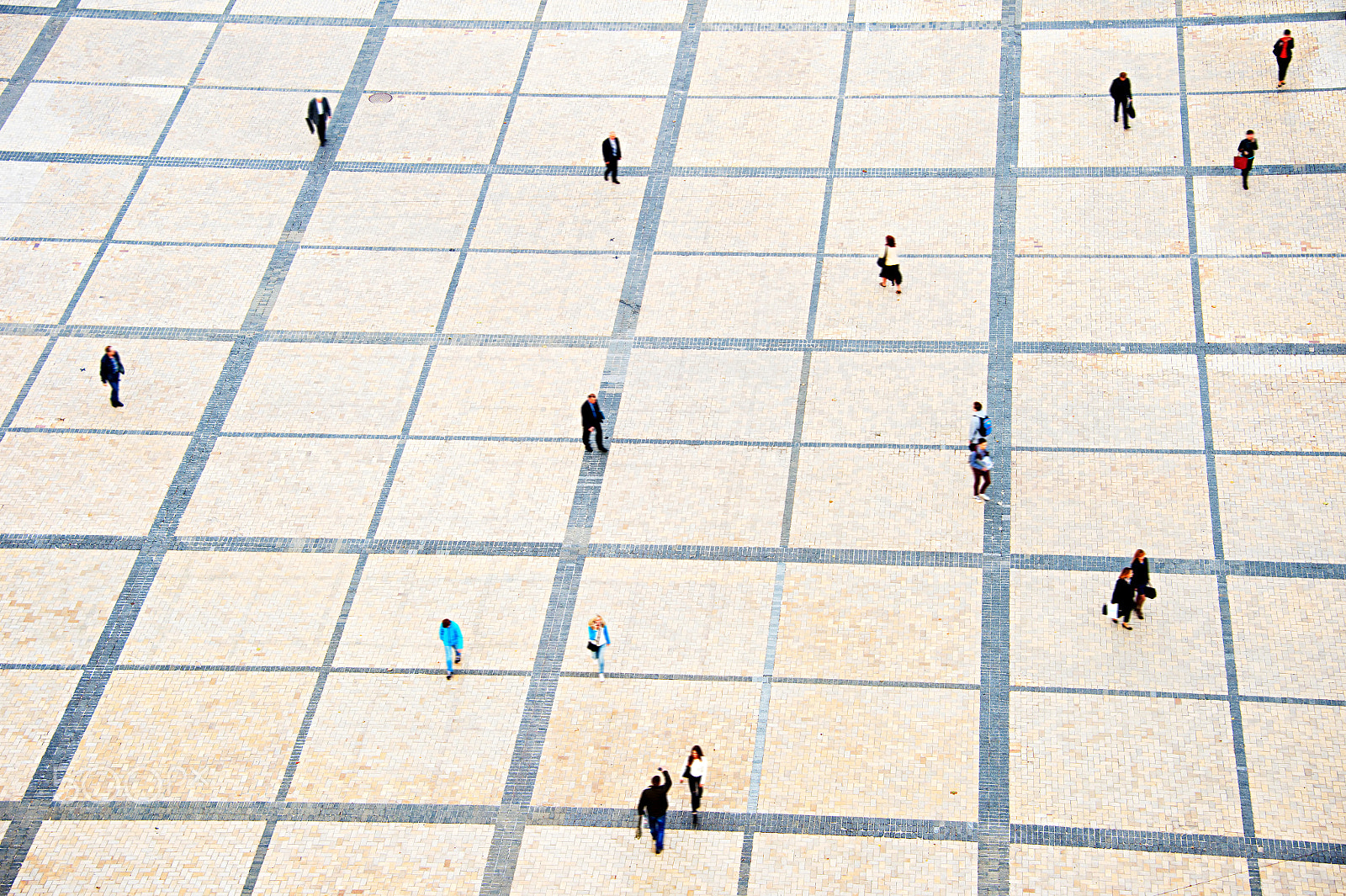 Nikon Df sample photo. City square, aerial view photography