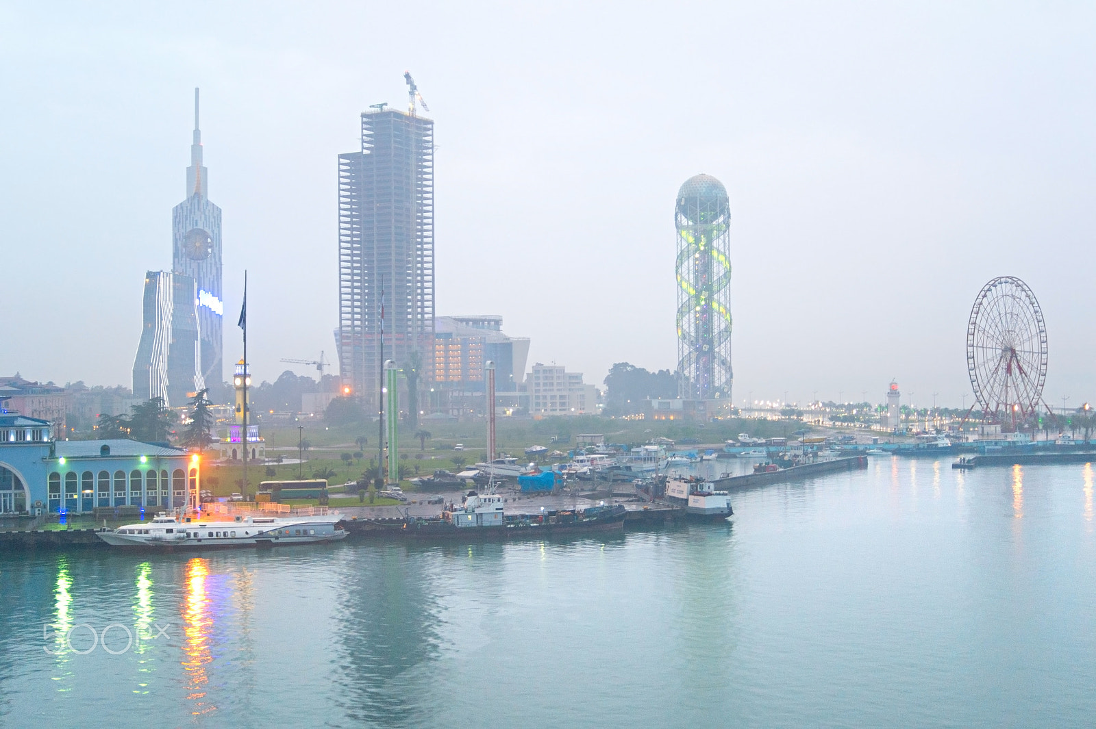 AF Zoom-Nikkor 28-80mm f/3.3-5.6G sample photo. Batumi in the rain, georgia photography