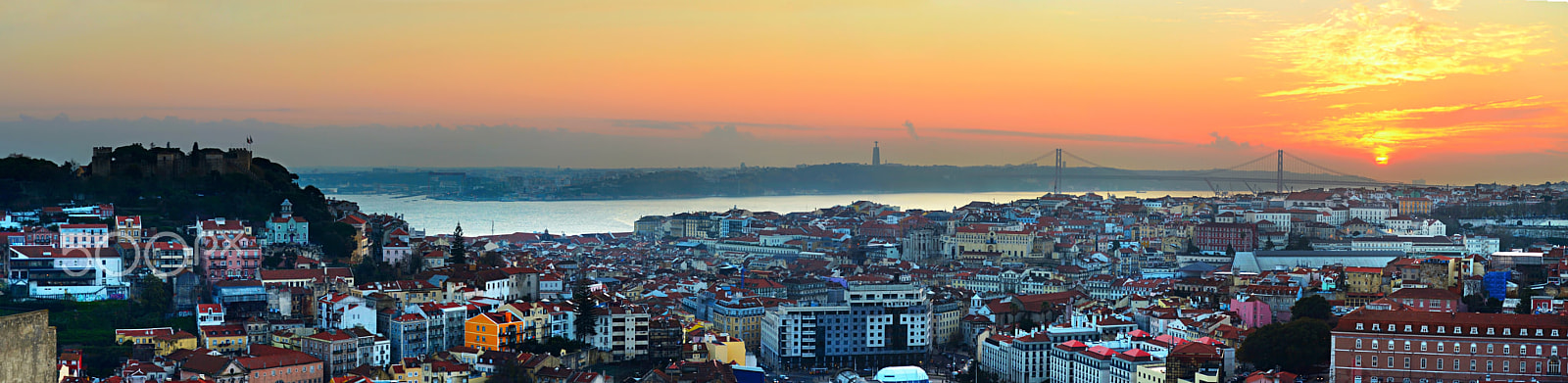 AF Zoom-Nikkor 28-80mm f/3.3-5.6G sample photo. Lisbon panorama, portugal photography