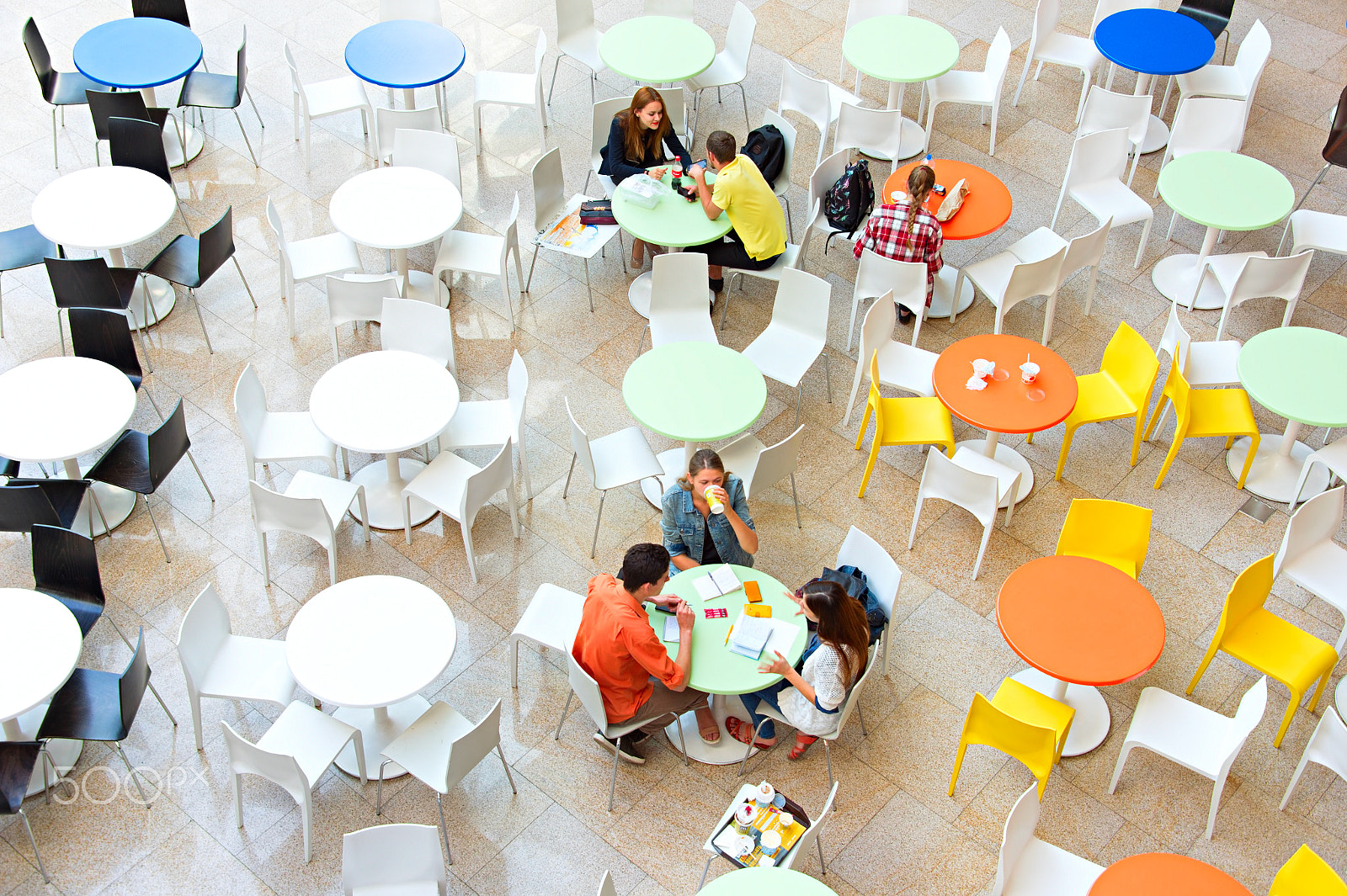 Nikon Df sample photo. Food court at shopping mall photography