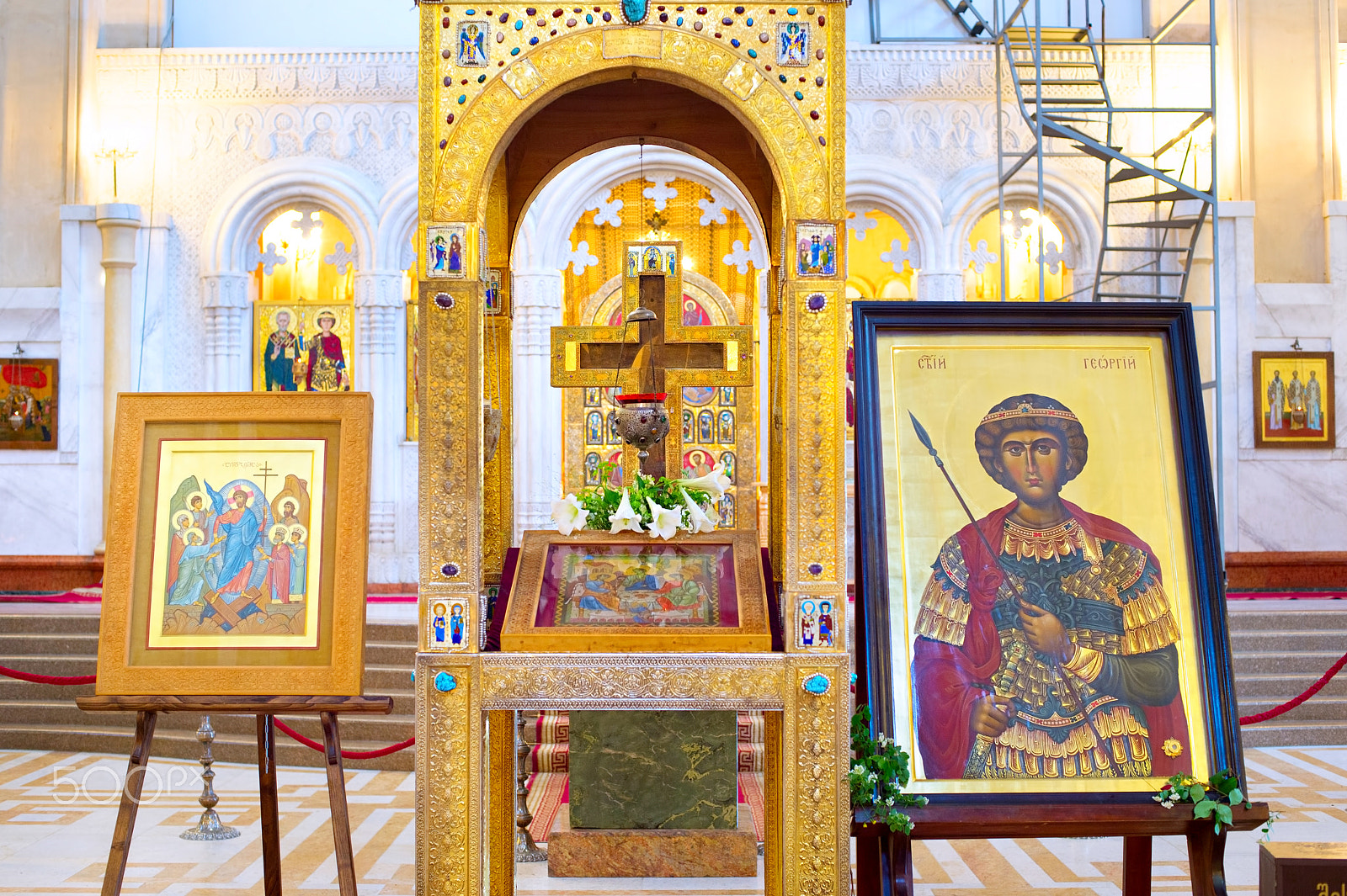 Nikon Df + Nikon AF Nikkor 50mm F1.4D sample photo. Holy trinity cathedral interior. tbilisi photography