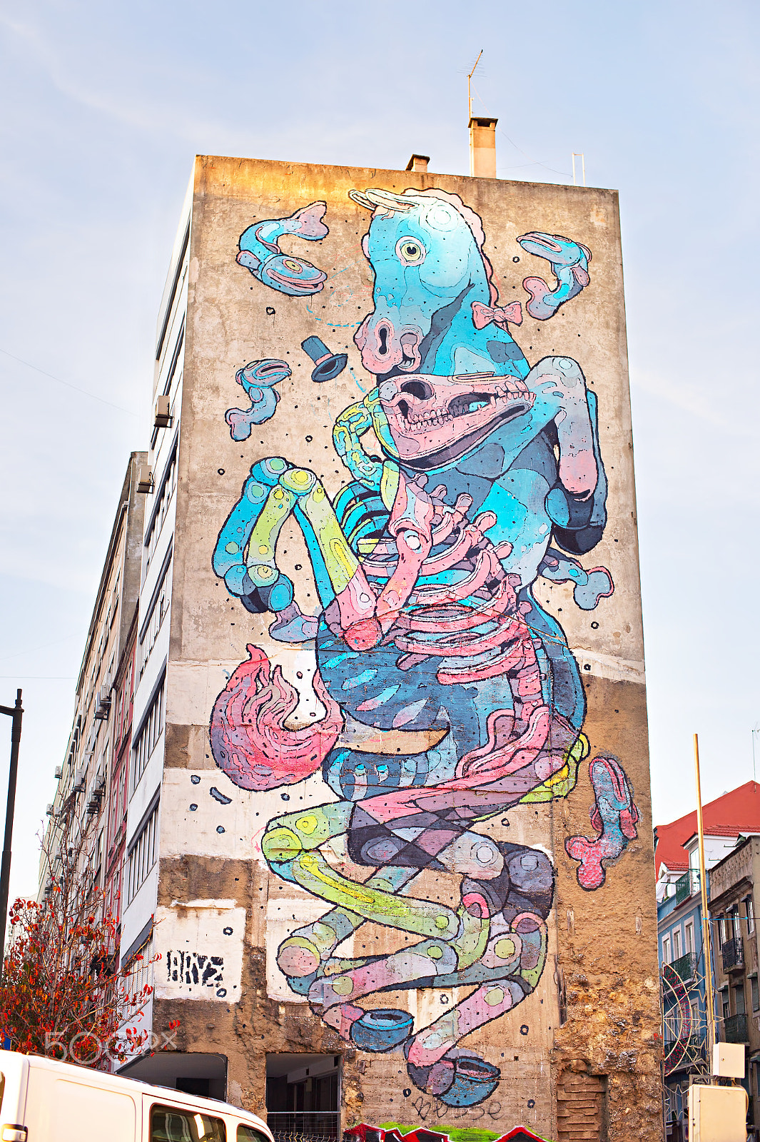 Nikon Df + Nikon AF Nikkor 50mm F1.4D sample photo. Lisbon graffiti wall photography