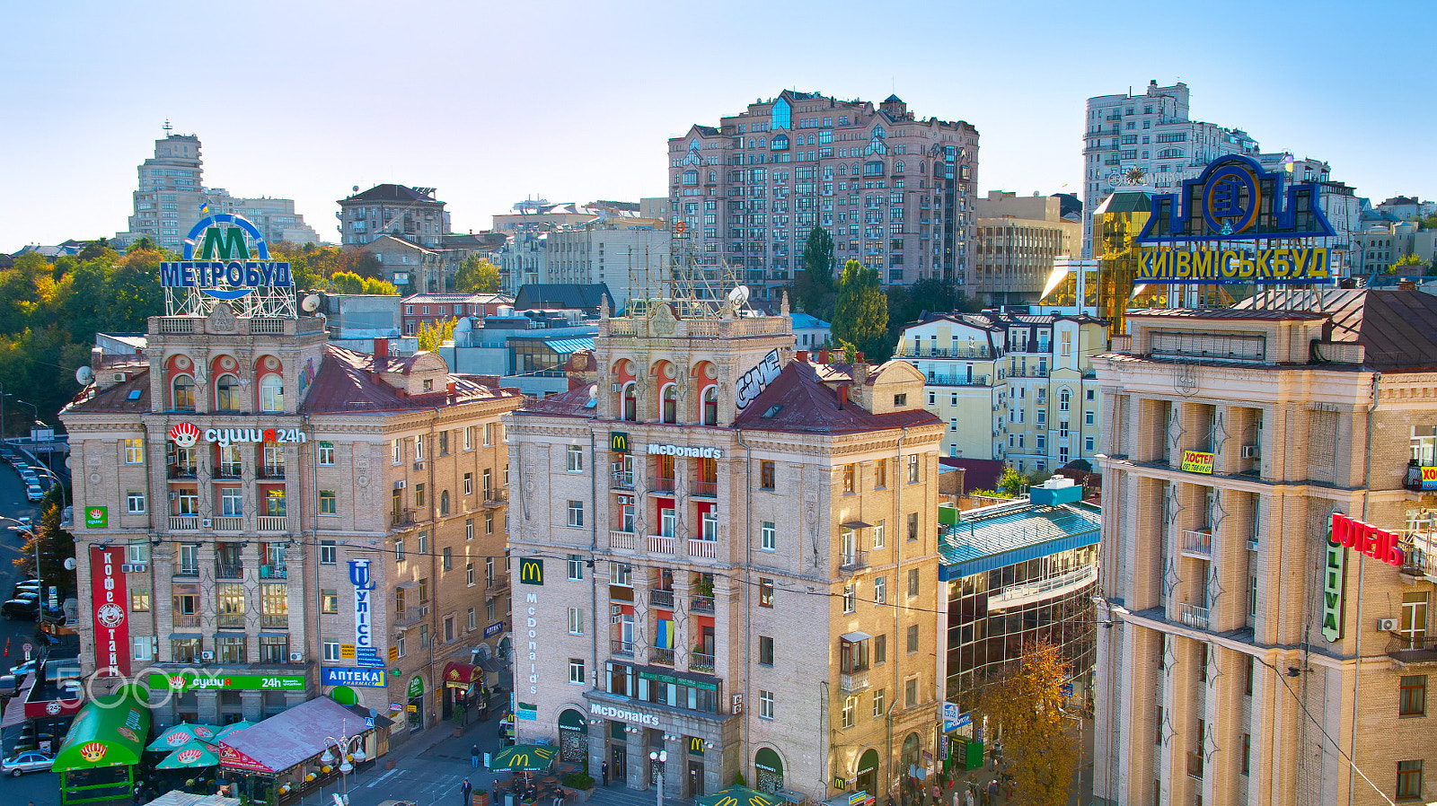 Nikon Df sample photo. Kiev downtown street, ukraine photography