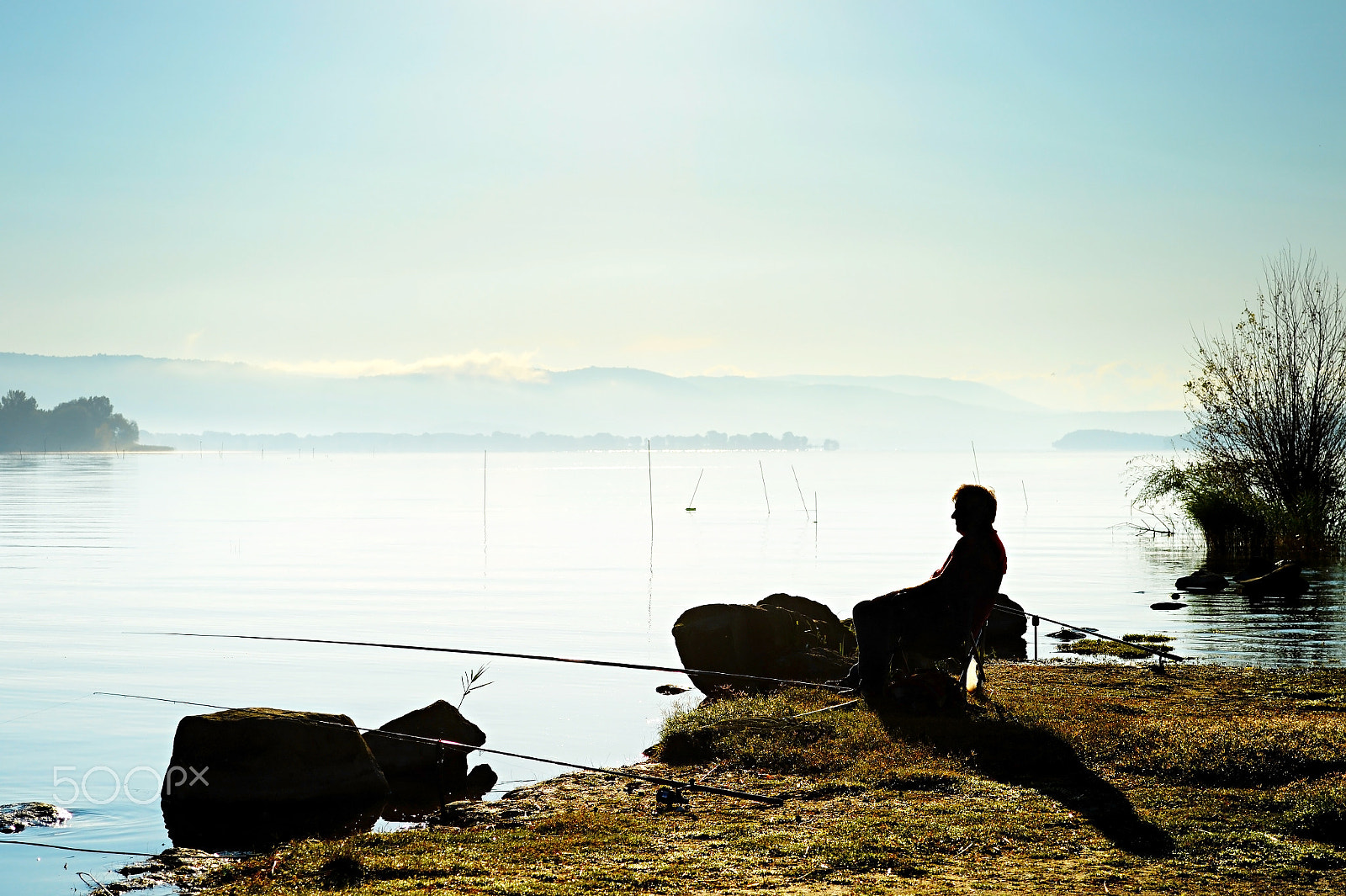 AF Zoom-Nikkor 28-80mm f/3.3-5.6G sample photo. Fishing on the lake photography