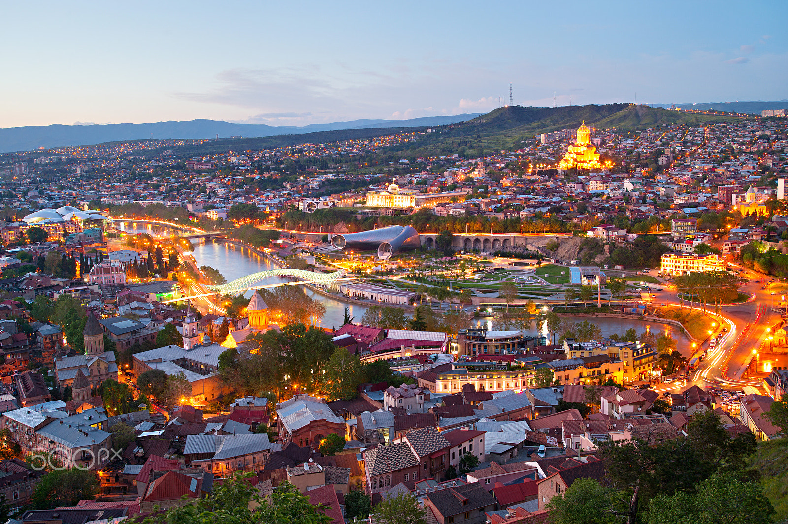 AF Zoom-Nikkor 28-80mm f/3.3-5.6G sample photo. Tbilisi panorama, georgia photography