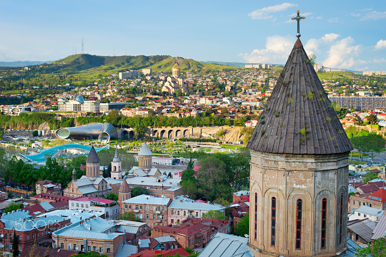 Nikon Df + Nikon AF Nikkor 50mm F1.4D sample photo. Tbilisi skyline, georgia photography