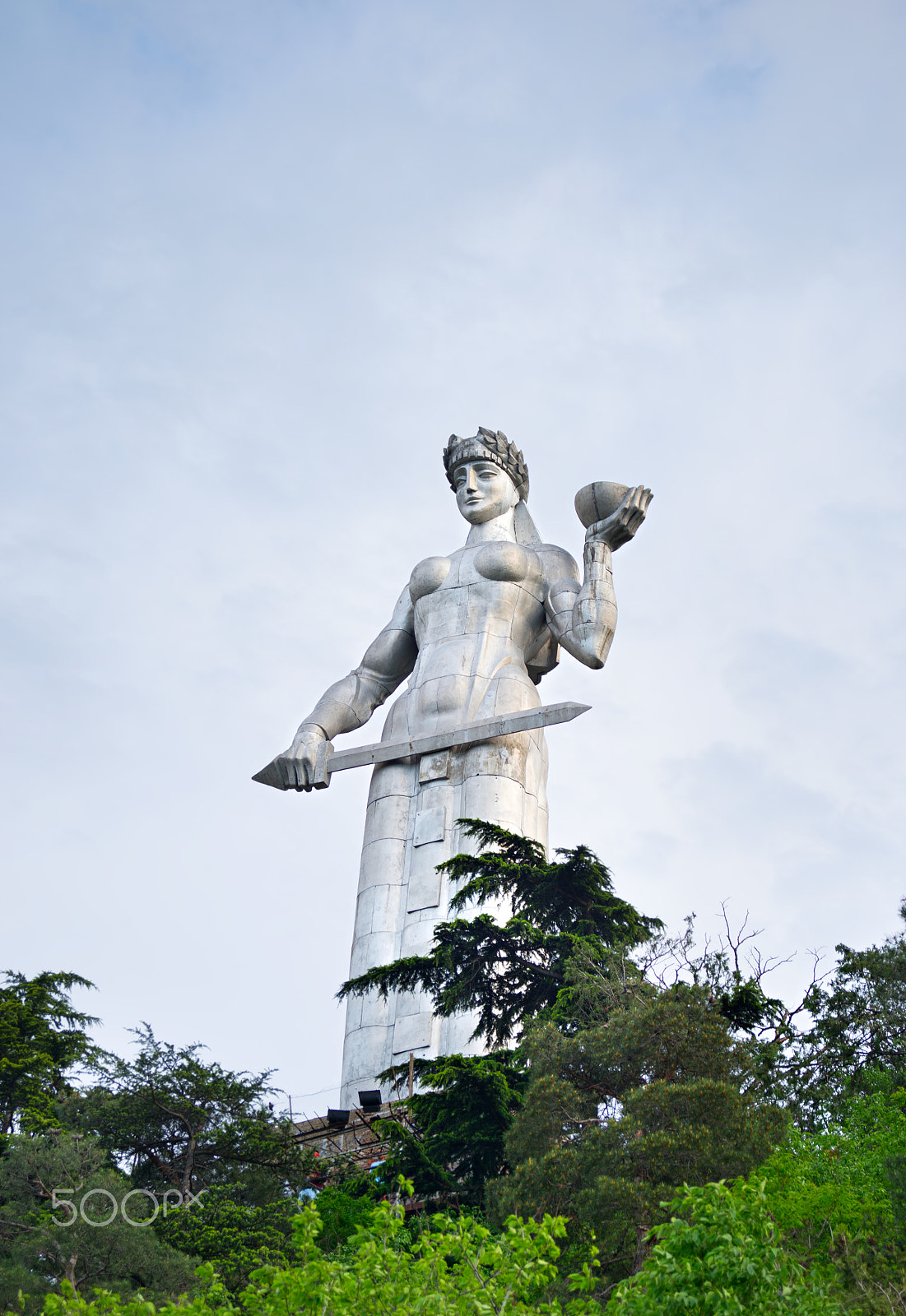 AF Zoom-Nikkor 28-80mm f/3.3-5.6G sample photo. Statue of mother georgia, tbilisi photography