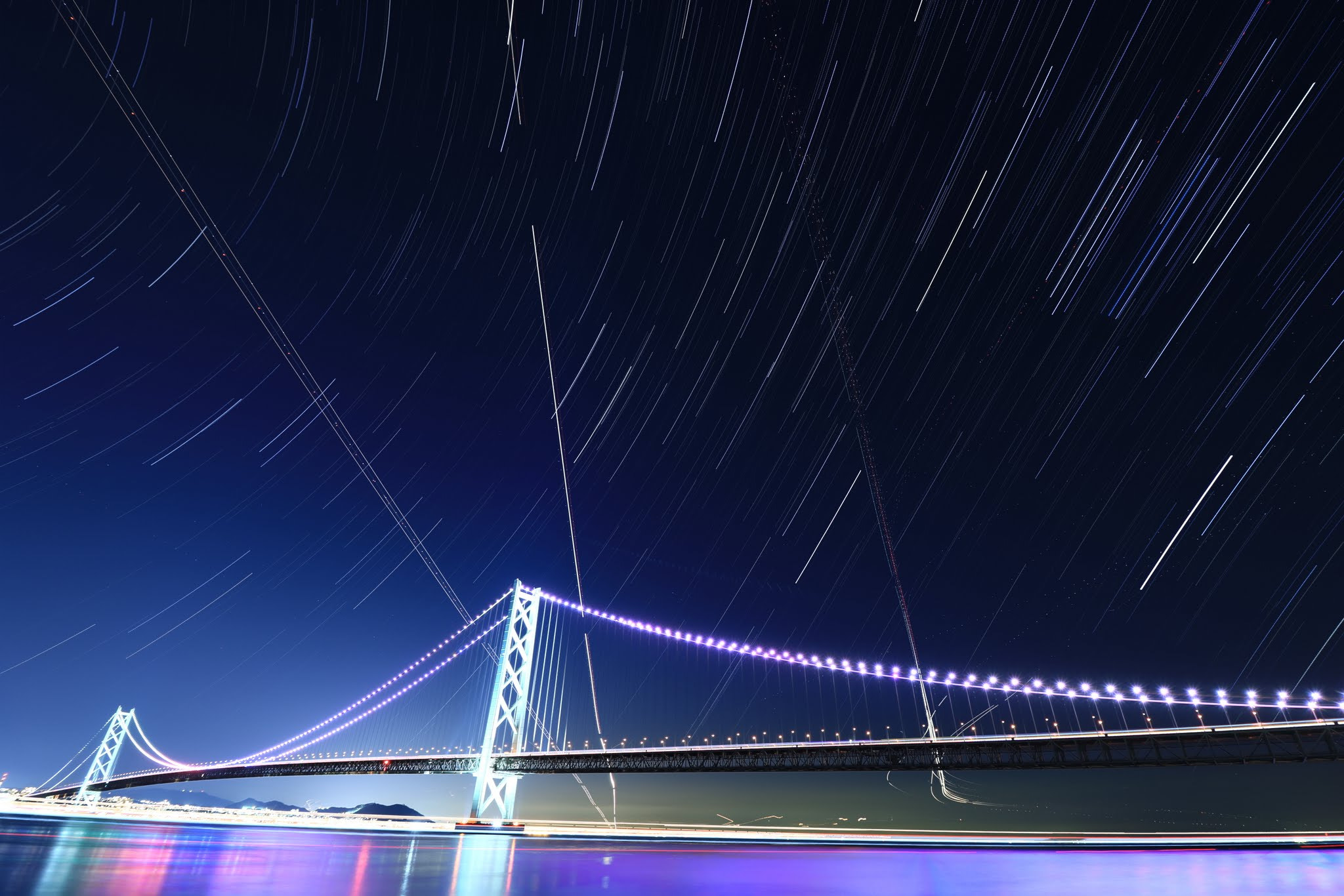 Canon EOS 760D (EOS Rebel T6s / EOS 8000D) sample photo. Akashi-kaikyo bridge photography