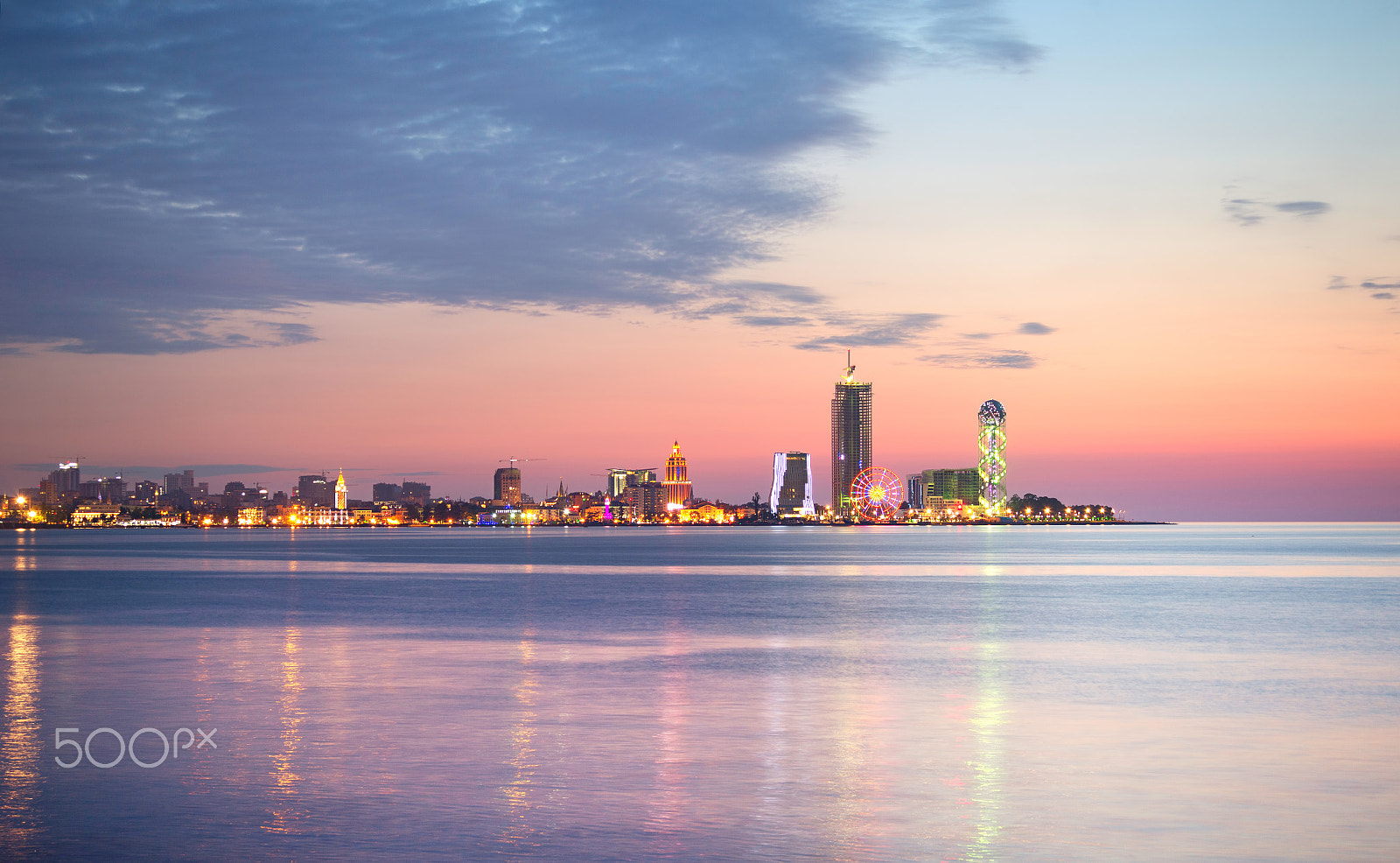 AF Zoom-Nikkor 28-80mm f/3.3-5.6G sample photo. Batumi panorama, georgia photography