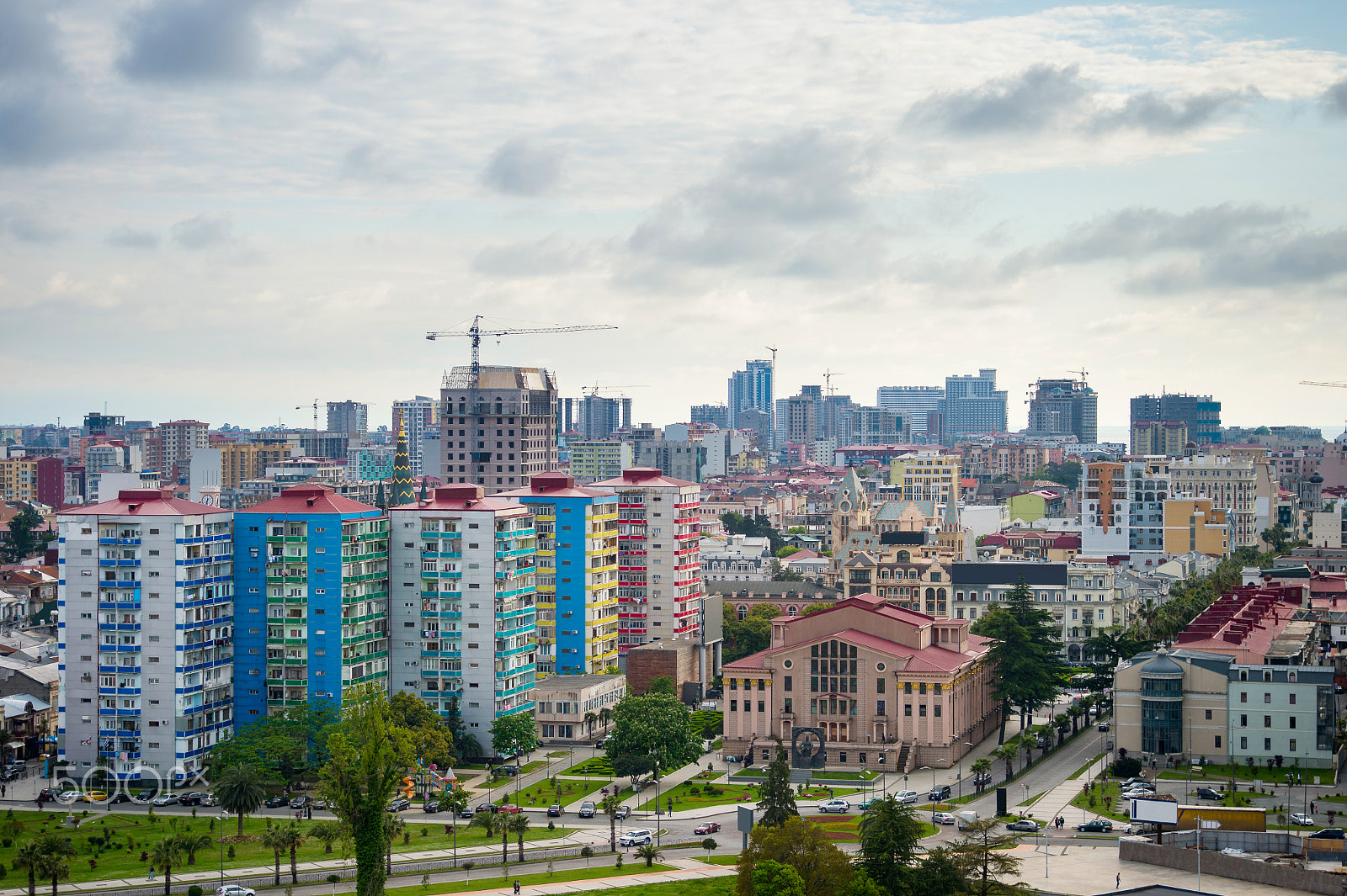 AF Zoom-Nikkor 28-80mm f/3.3-5.6G sample photo. Batumi downtown cityscape, georgia photography