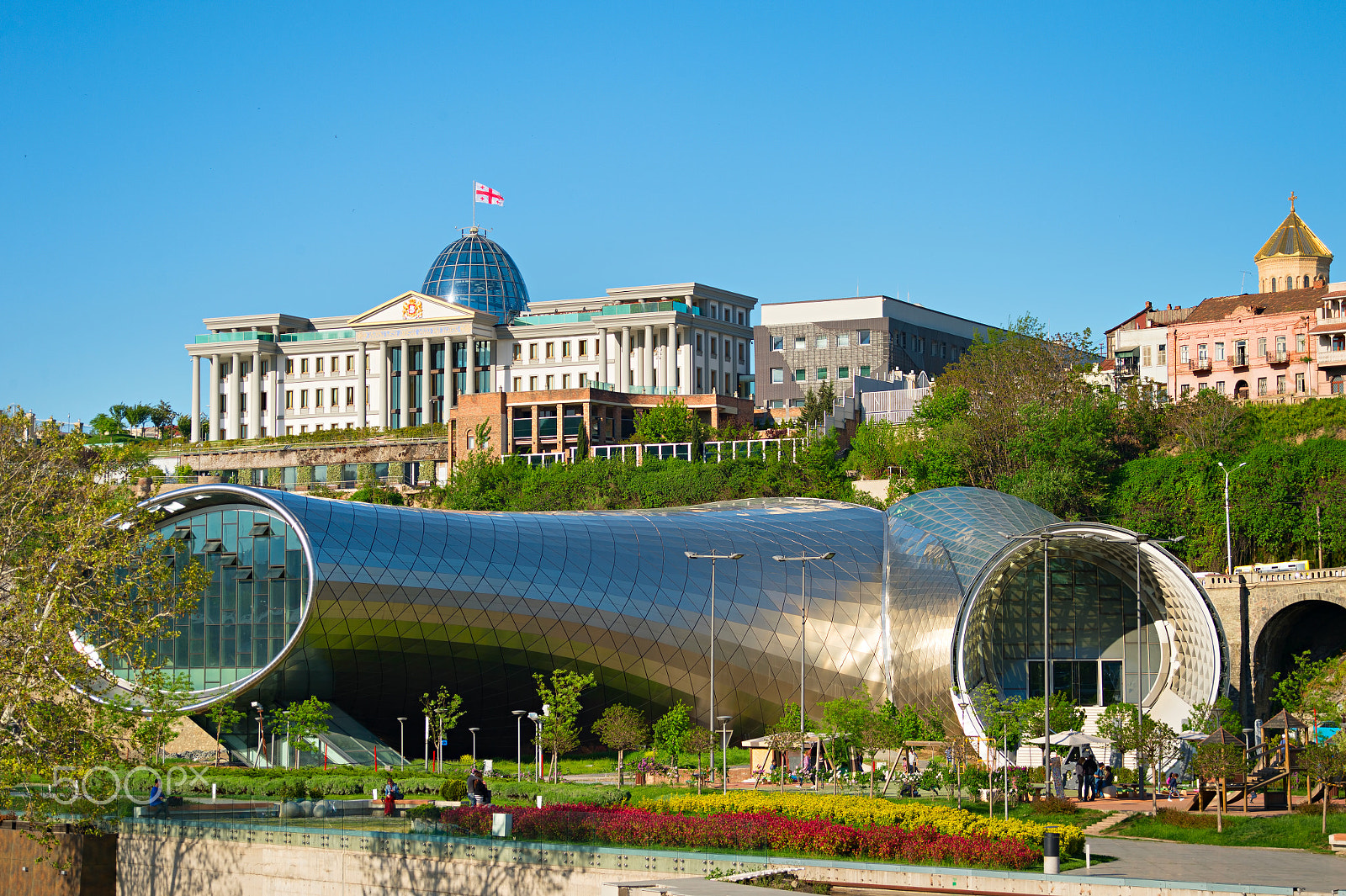 AF Zoom-Nikkor 28-80mm f/3.3-5.6G sample photo. Tbilisi modern architecture photography