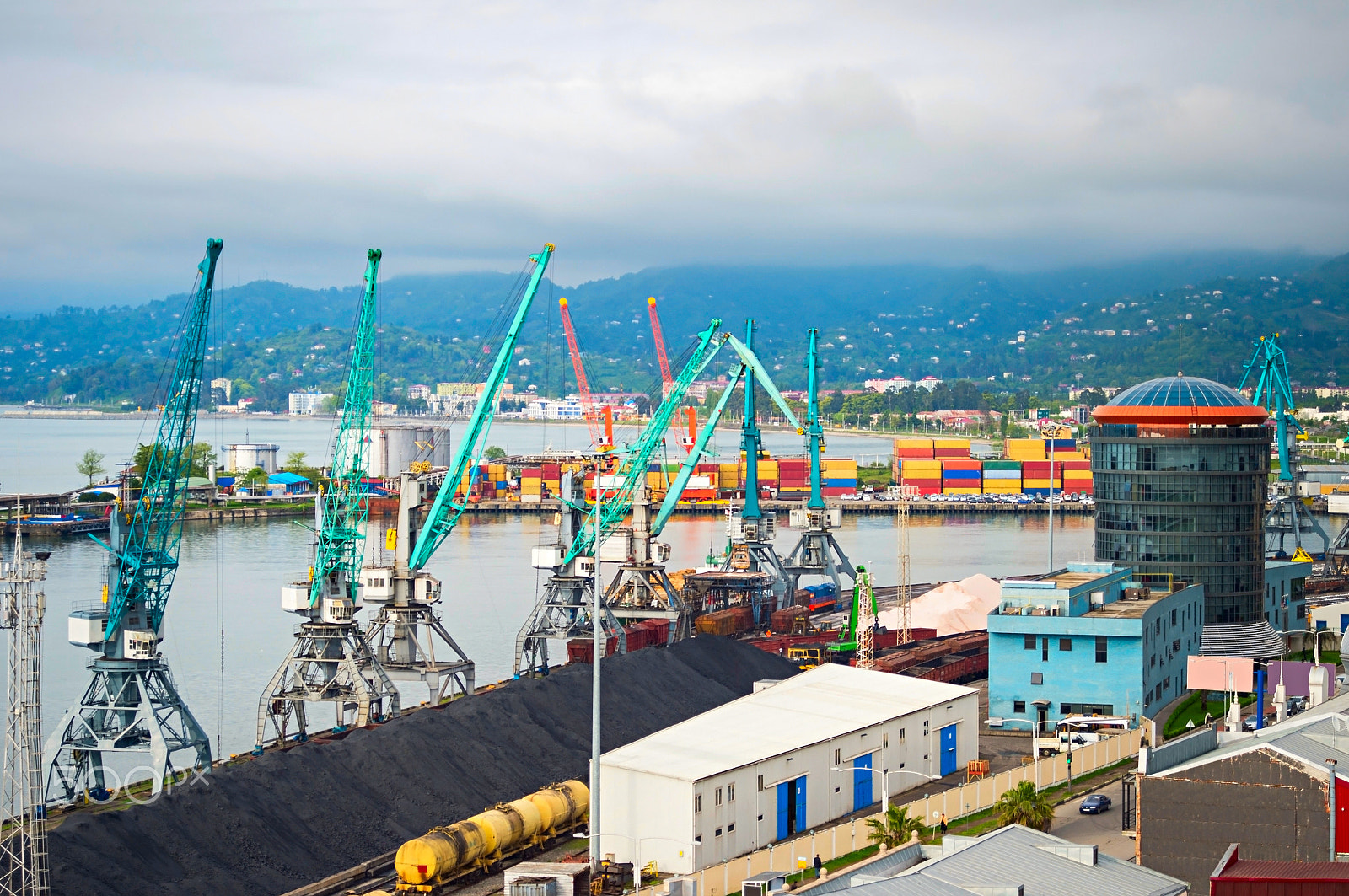AF Zoom-Nikkor 28-80mm f/3.3-5.6G sample photo. Batumi commercial port, georgia photography