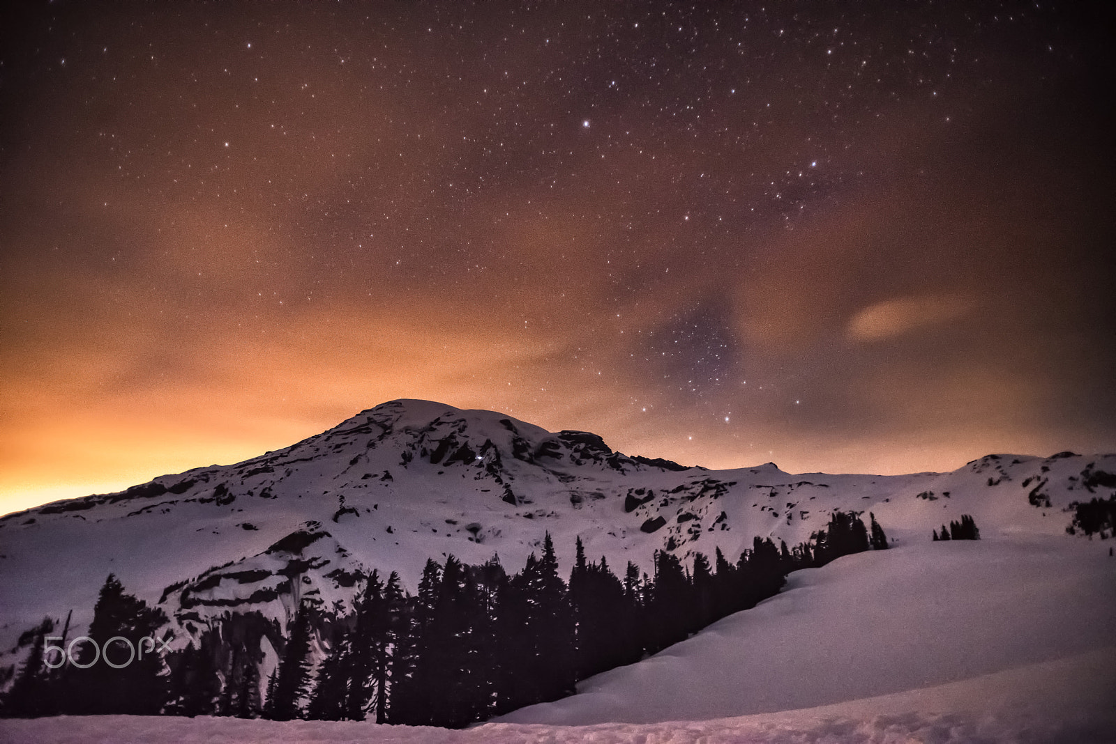 Nikon D600 + Nikon AF Nikkor 20mm F2.8D sample photo. Good morning, mount rainier photography