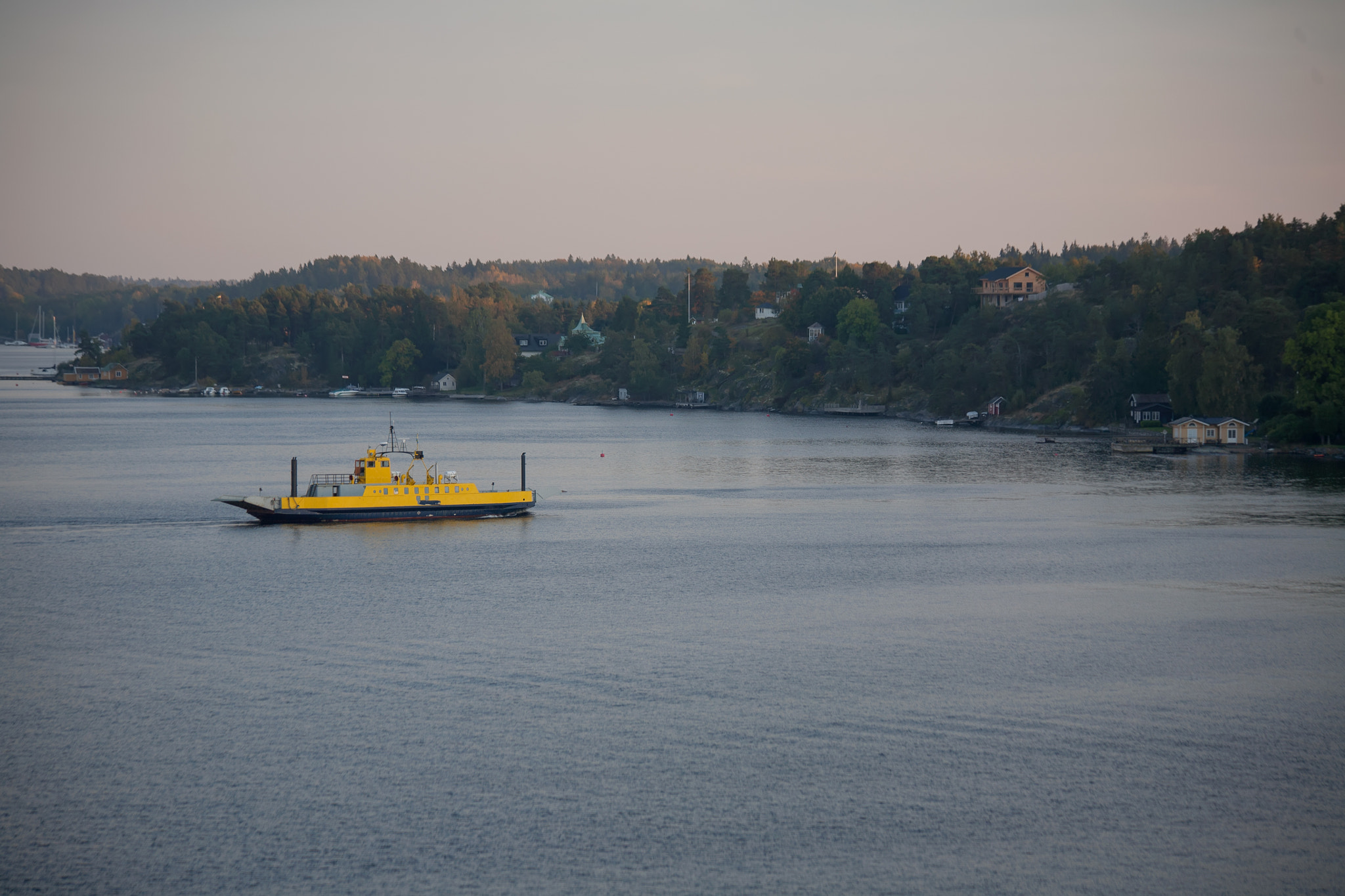 Canon EOS 5D + Canon EF 70-300mm F4-5.6 IS USM sample photo. Ferry in sweden islands photography