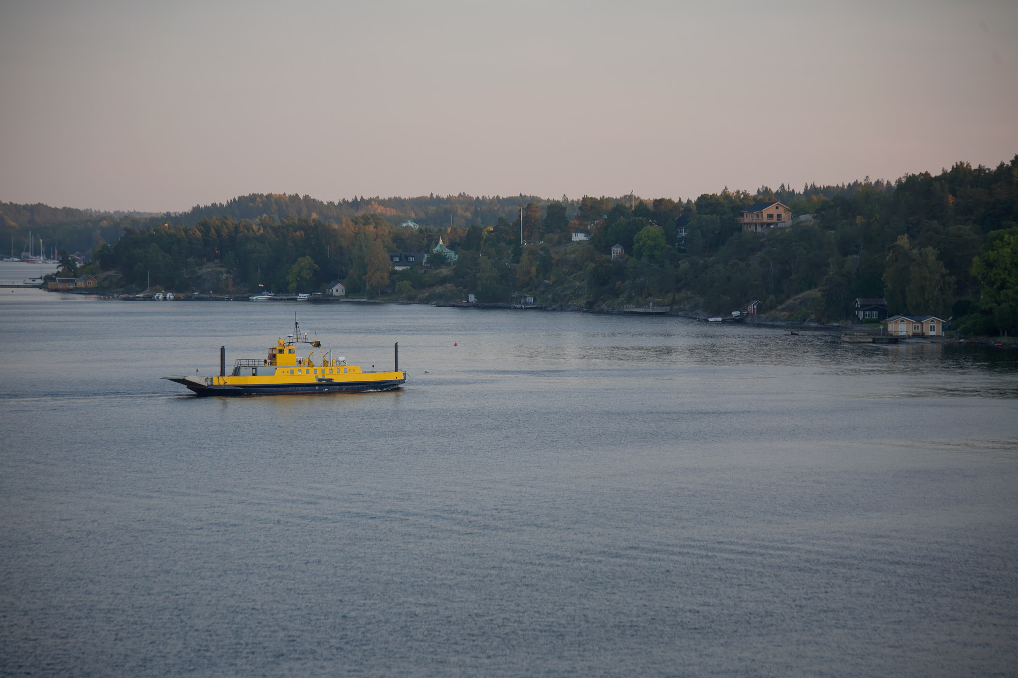 Canon EF 70-300mm F4-5.6 IS USM sample photo. Ferry in sweden islands photography