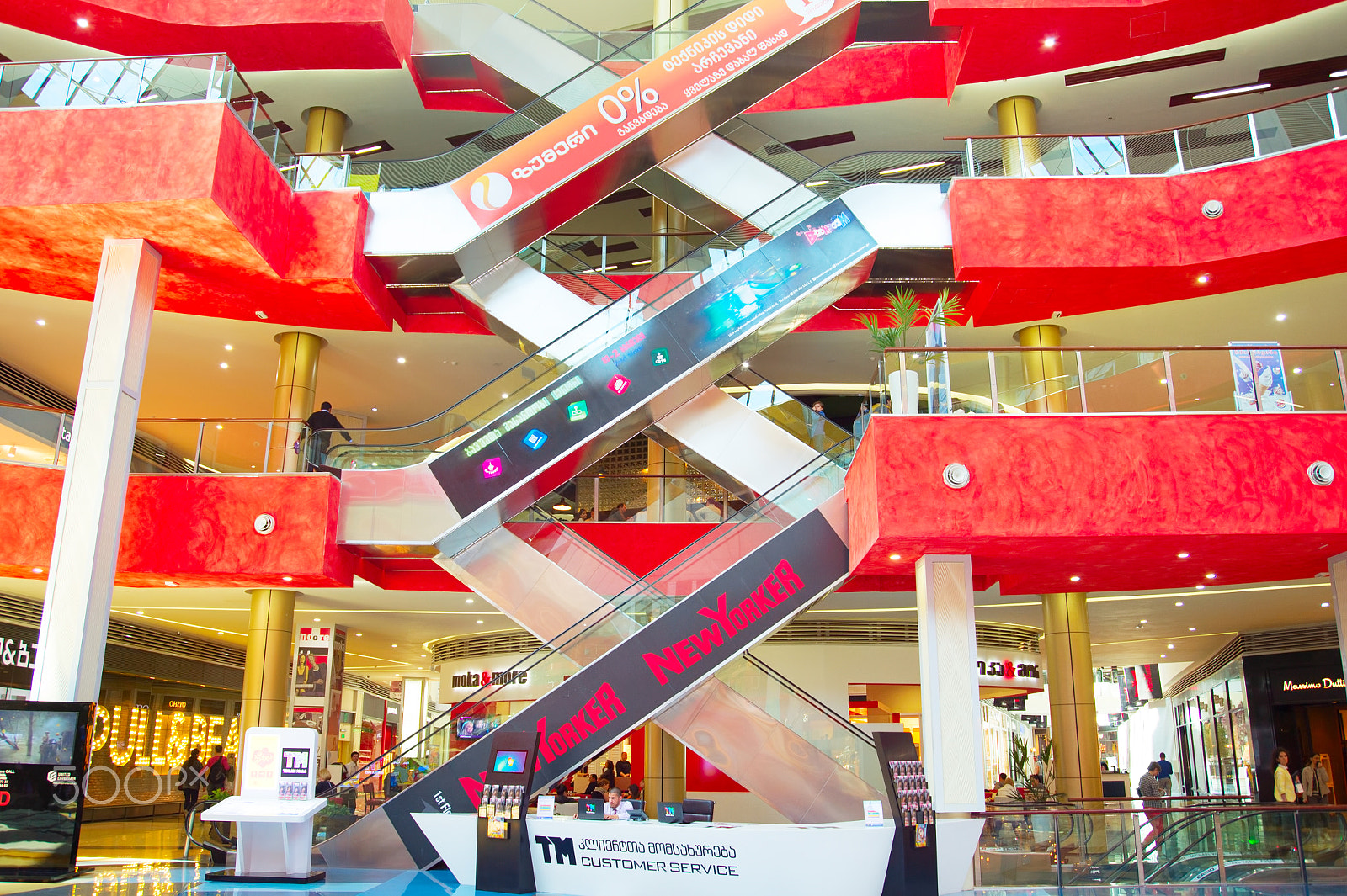 AF Zoom-Nikkor 28-80mm f/3.3-5.6G sample photo. Escalators at tbilisi mall, georgia photography