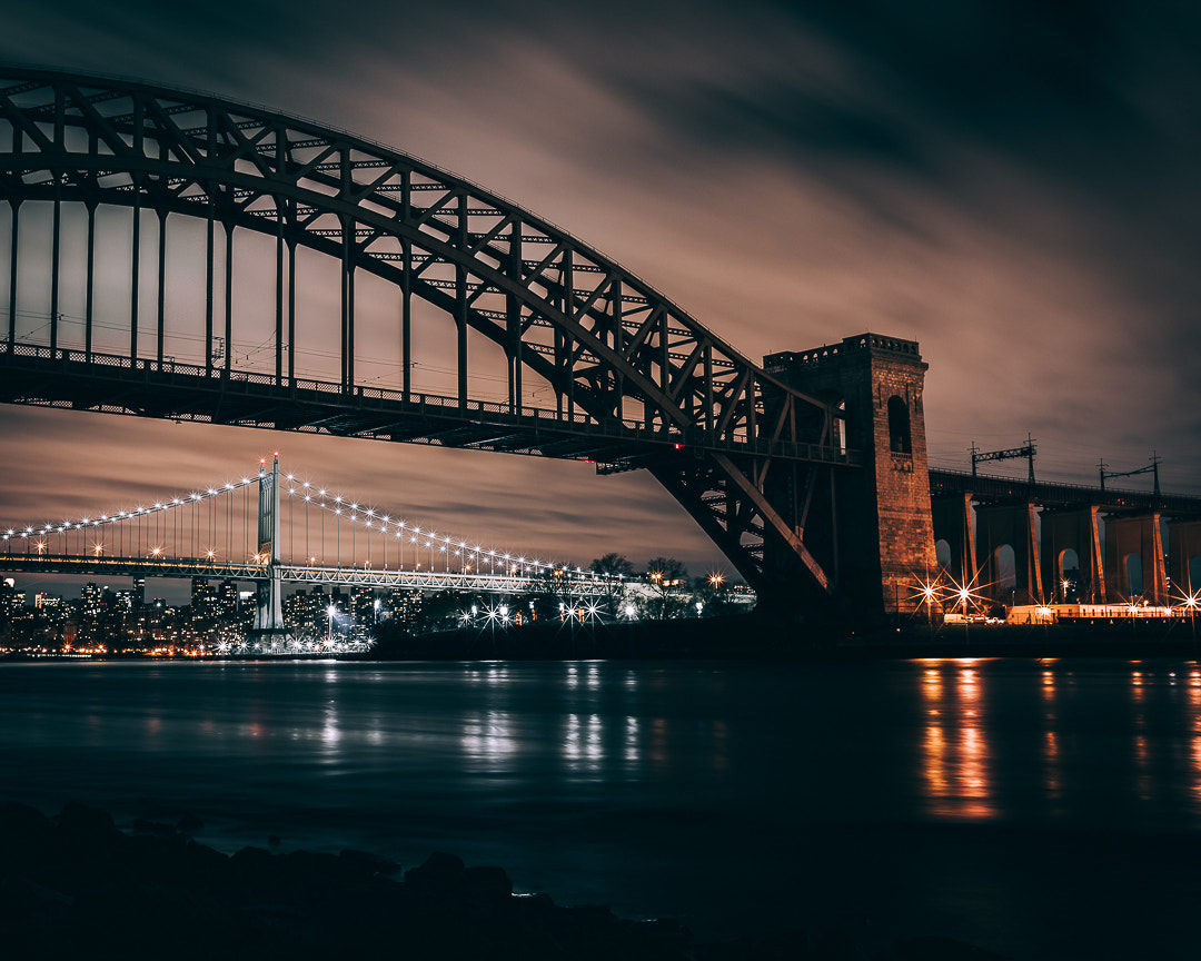 E 35mm F2 sample photo. Hell gate bridge photography