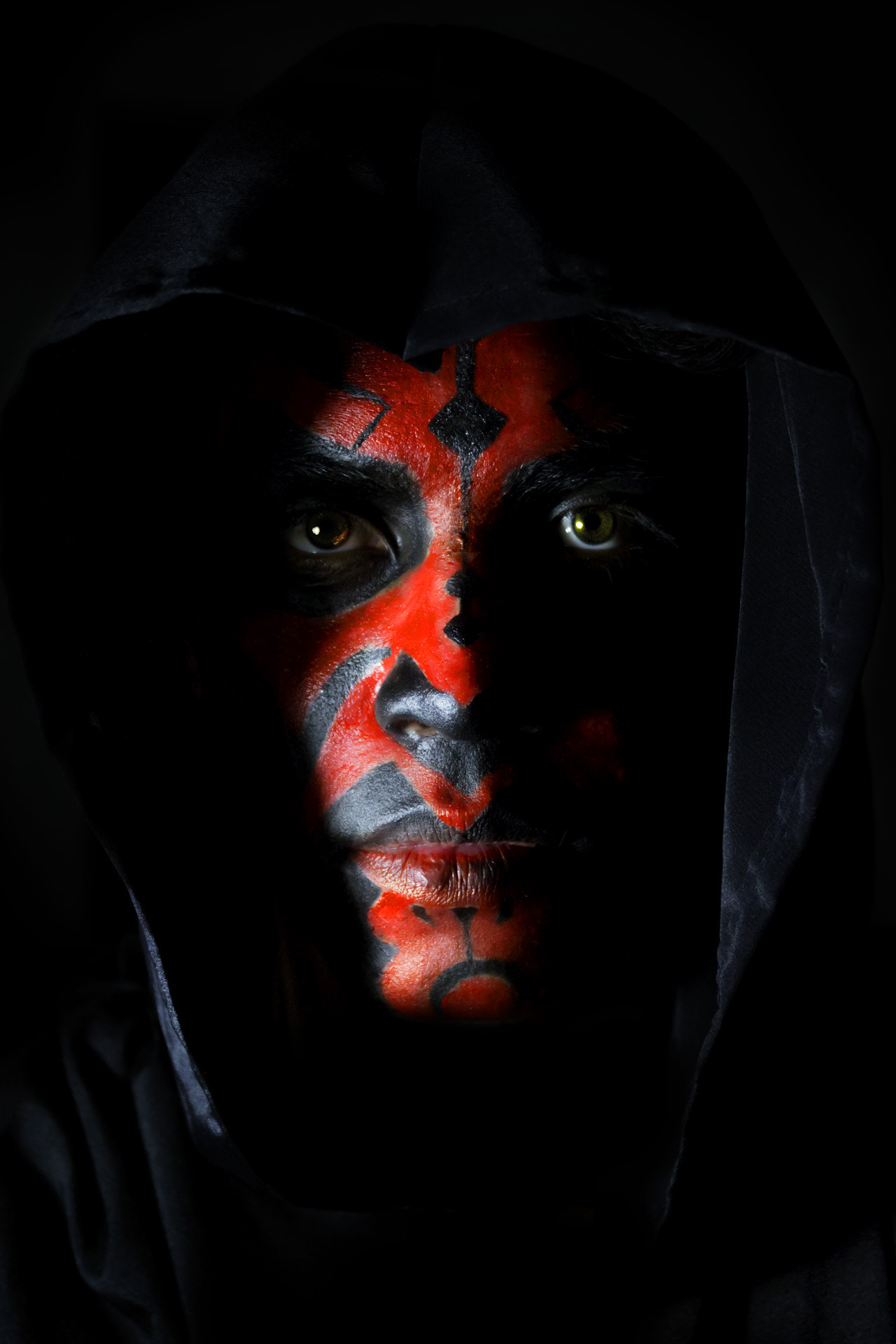 Canon EF-S 18-55mm F3.5-5.6 III sample photo. Darth maul makeup photography