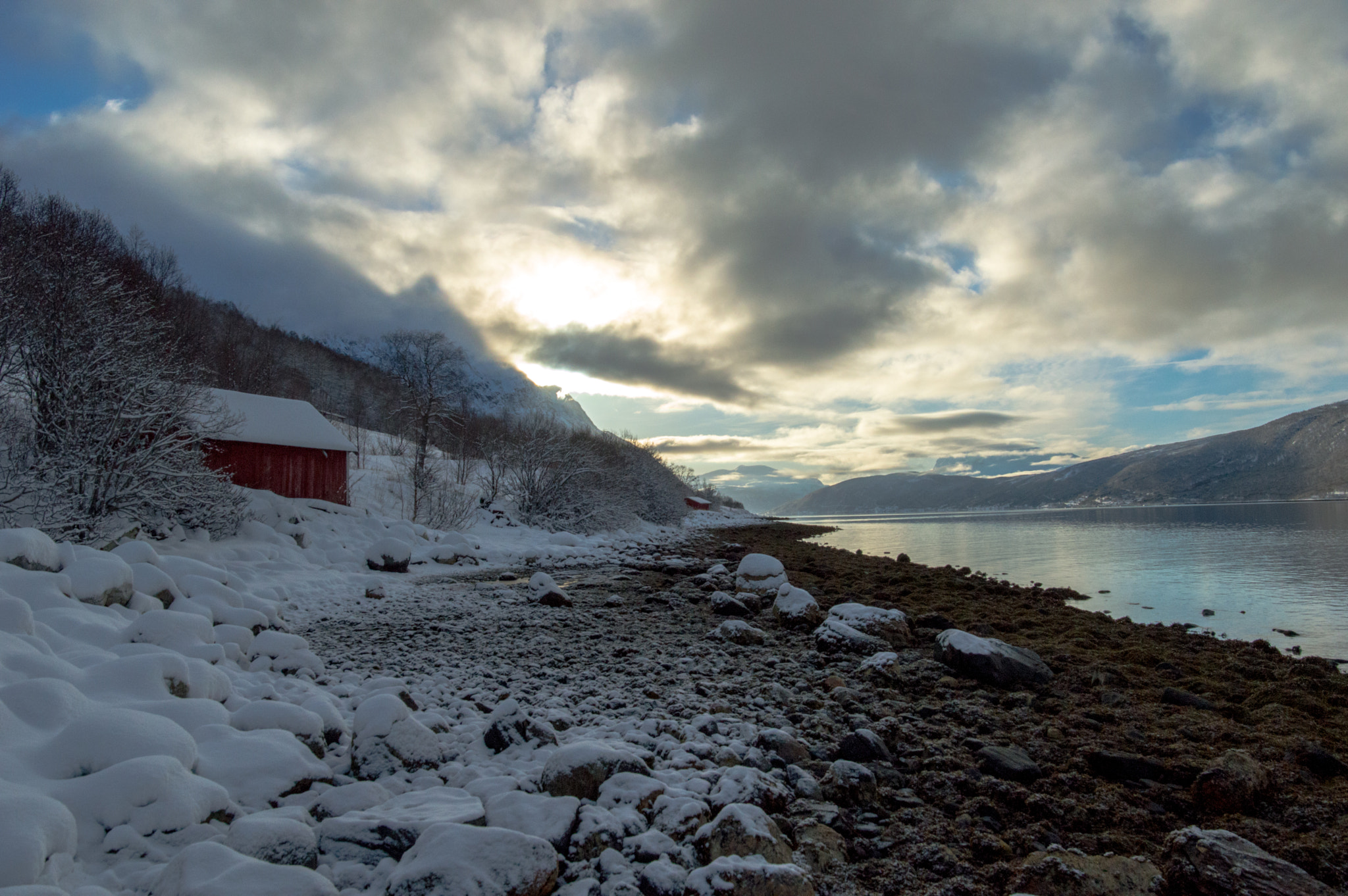 Samyang 16mm F2 ED AS UMC CS sample photo. Fjord sunrise photography