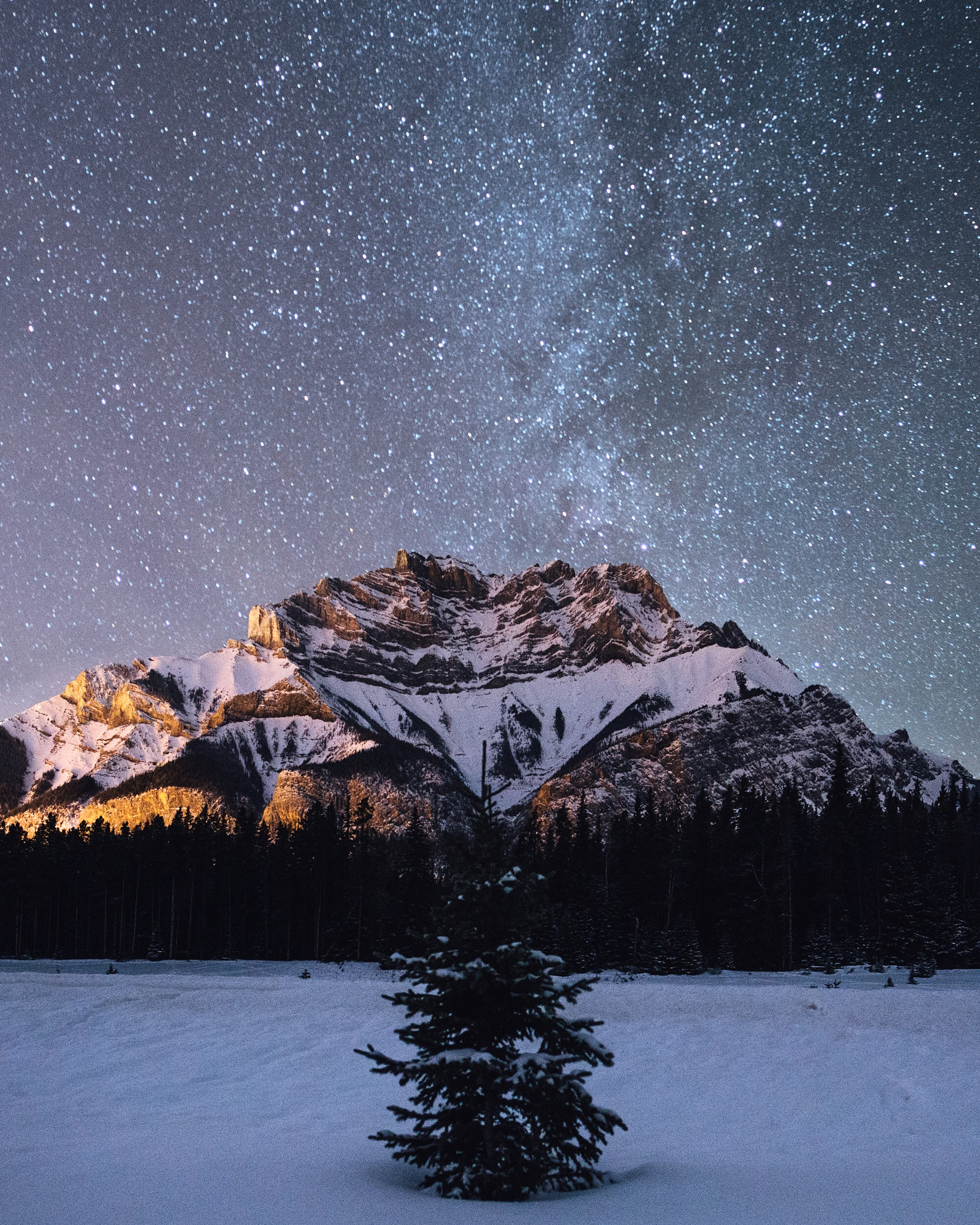 Nikon D4 + Nikon AF-S Nikkor 20mm F1.8G ED sample photo. Milky way. cascade mountain. banff. alberta. photography