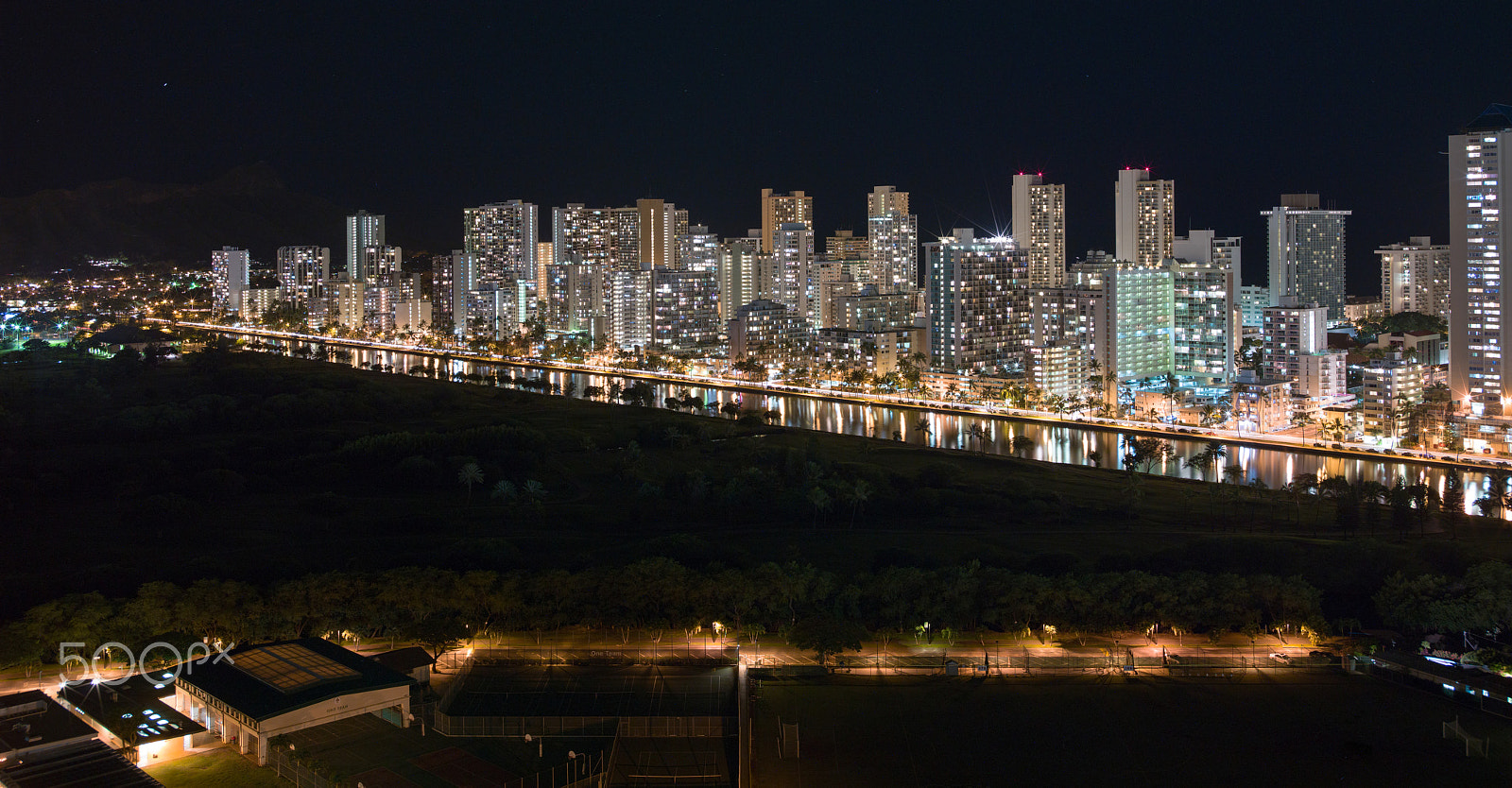 Hasselblad H4D + HCD 35-90 sample photo. Night of honolulu photography