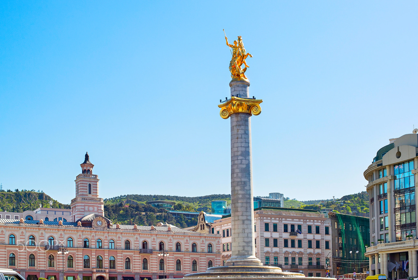 Nikon Df + Nikon AF Nikkor 50mm F1.4D sample photo. Freedom square. tbilisi, georgia photography