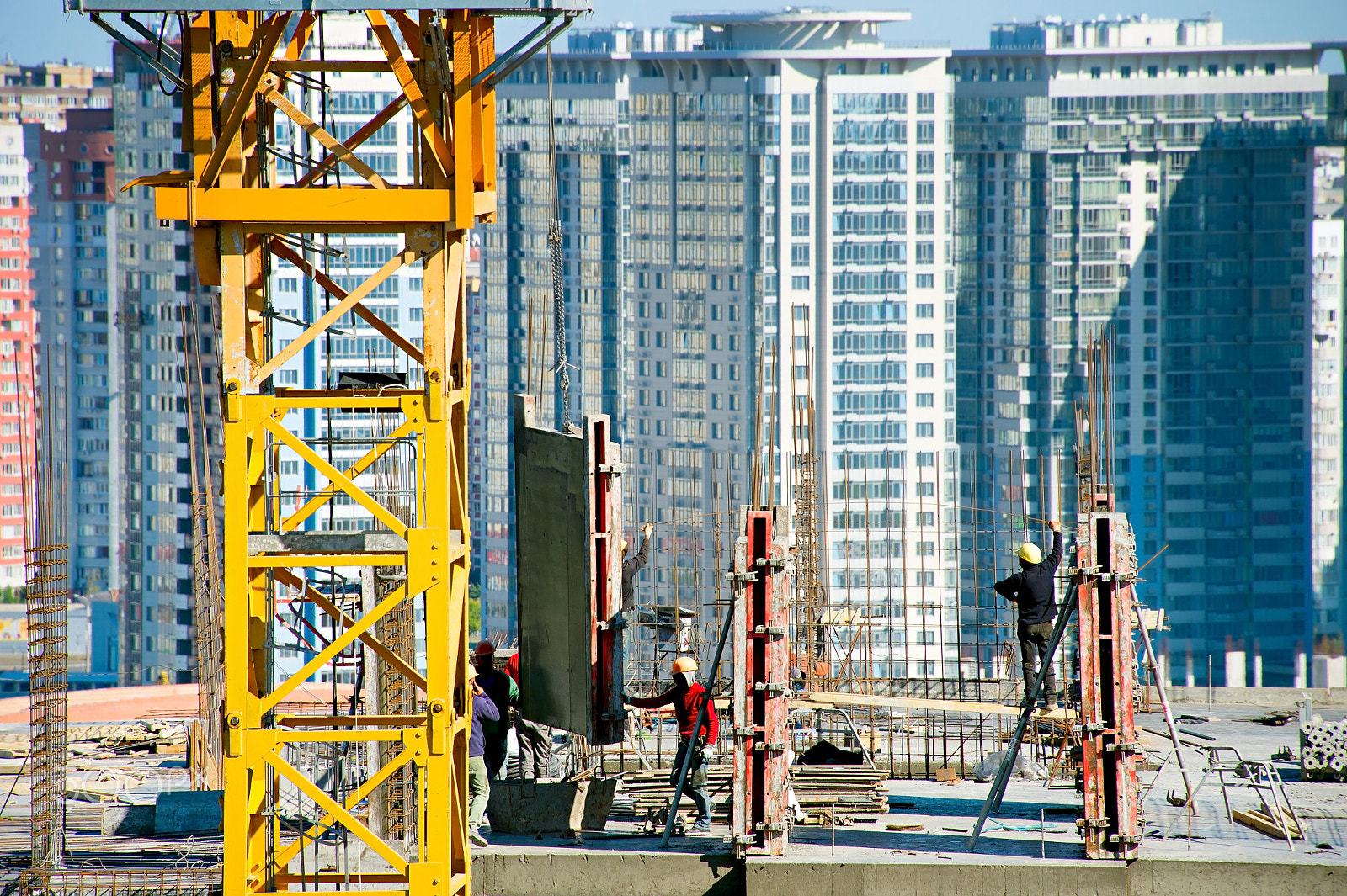 Nikon Df sample photo. Construction site in progress photography