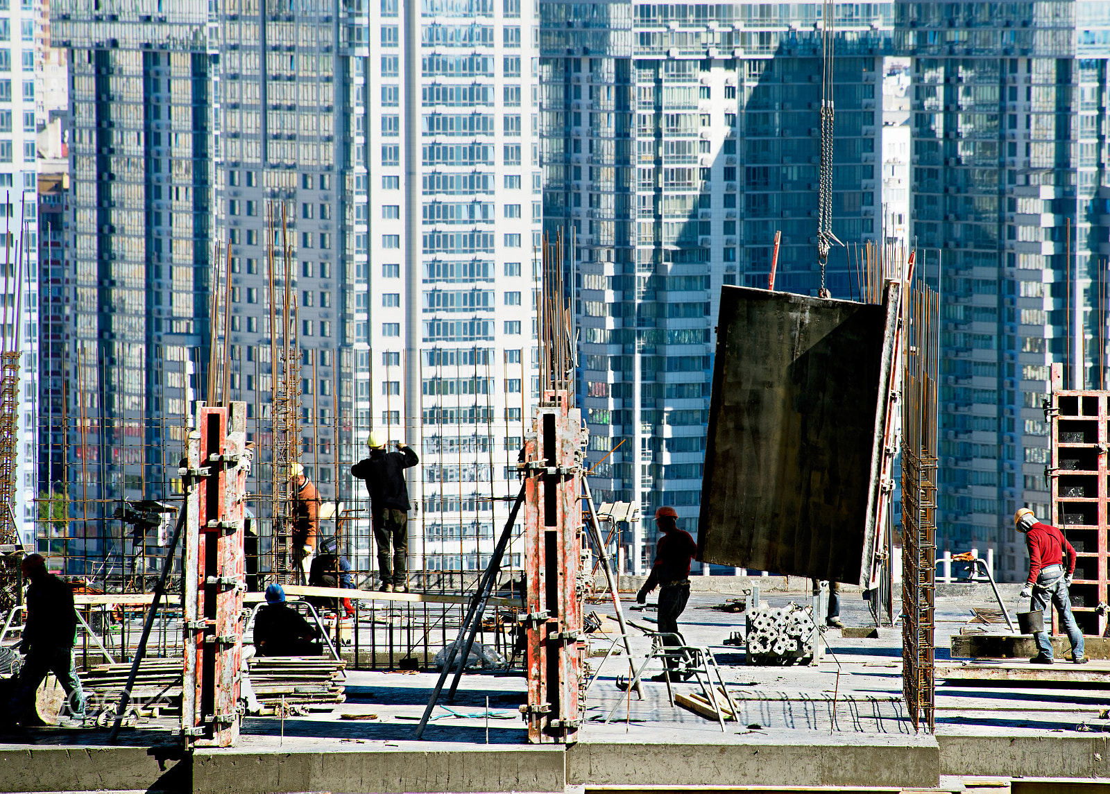 Nikon Df sample photo. Activity on a construction site photography