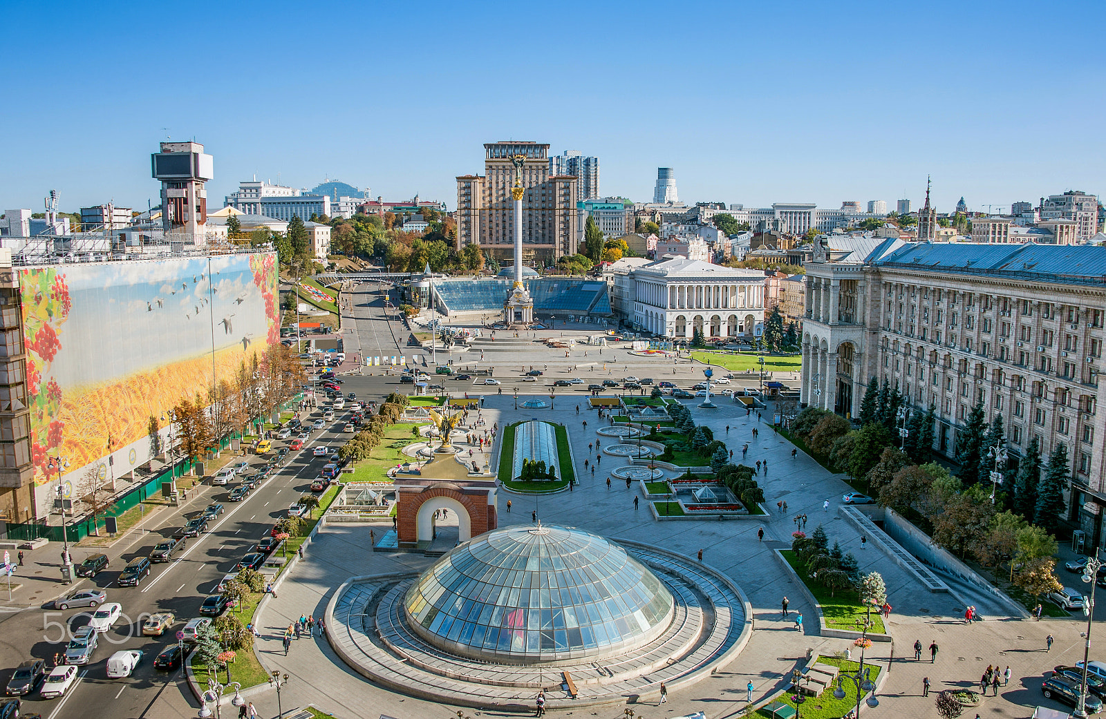 Nikon Df sample photo. Independence square, kyiv, ukraine photography