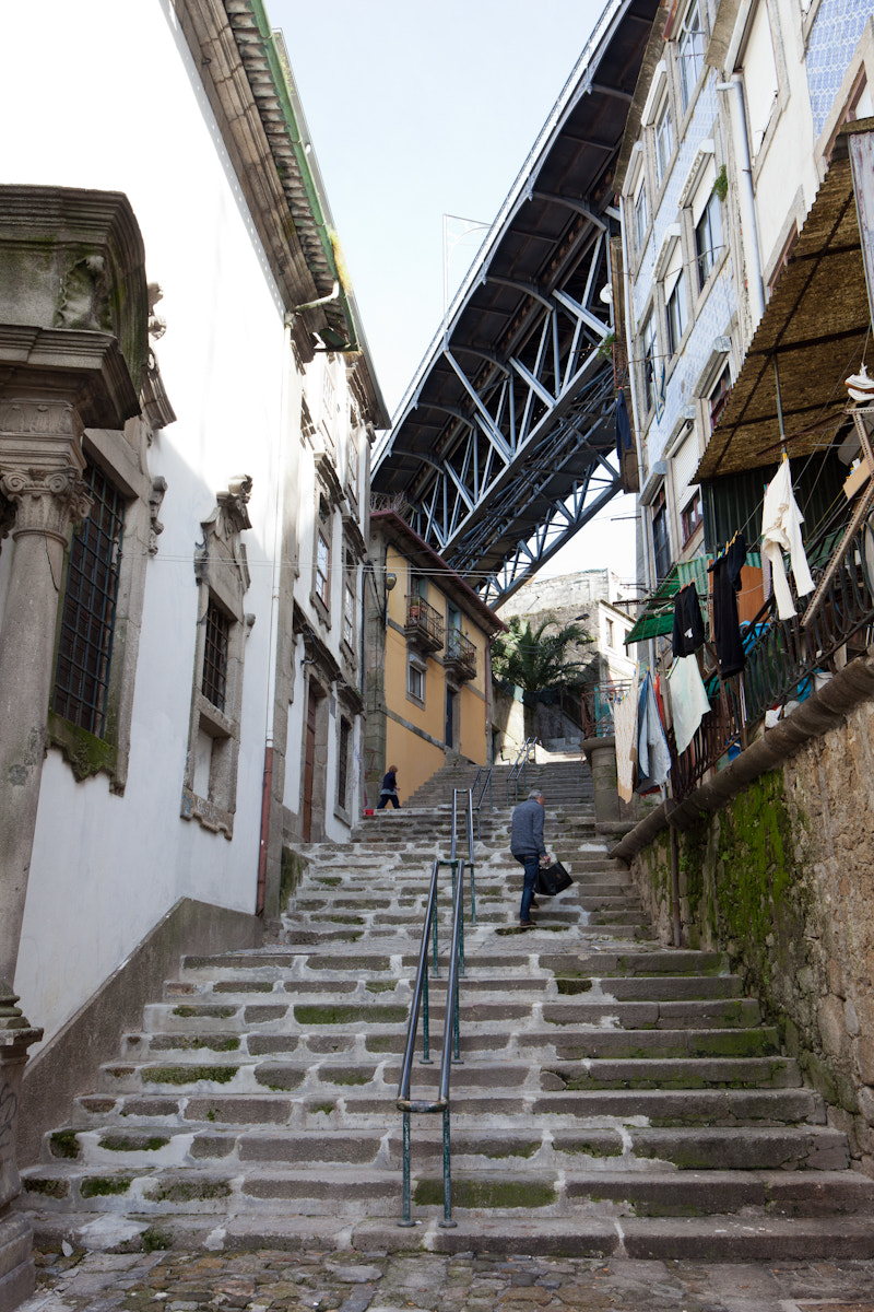 Canon EF 28mm F2.8 IS USM sample photo. Stairs and railway lines photography