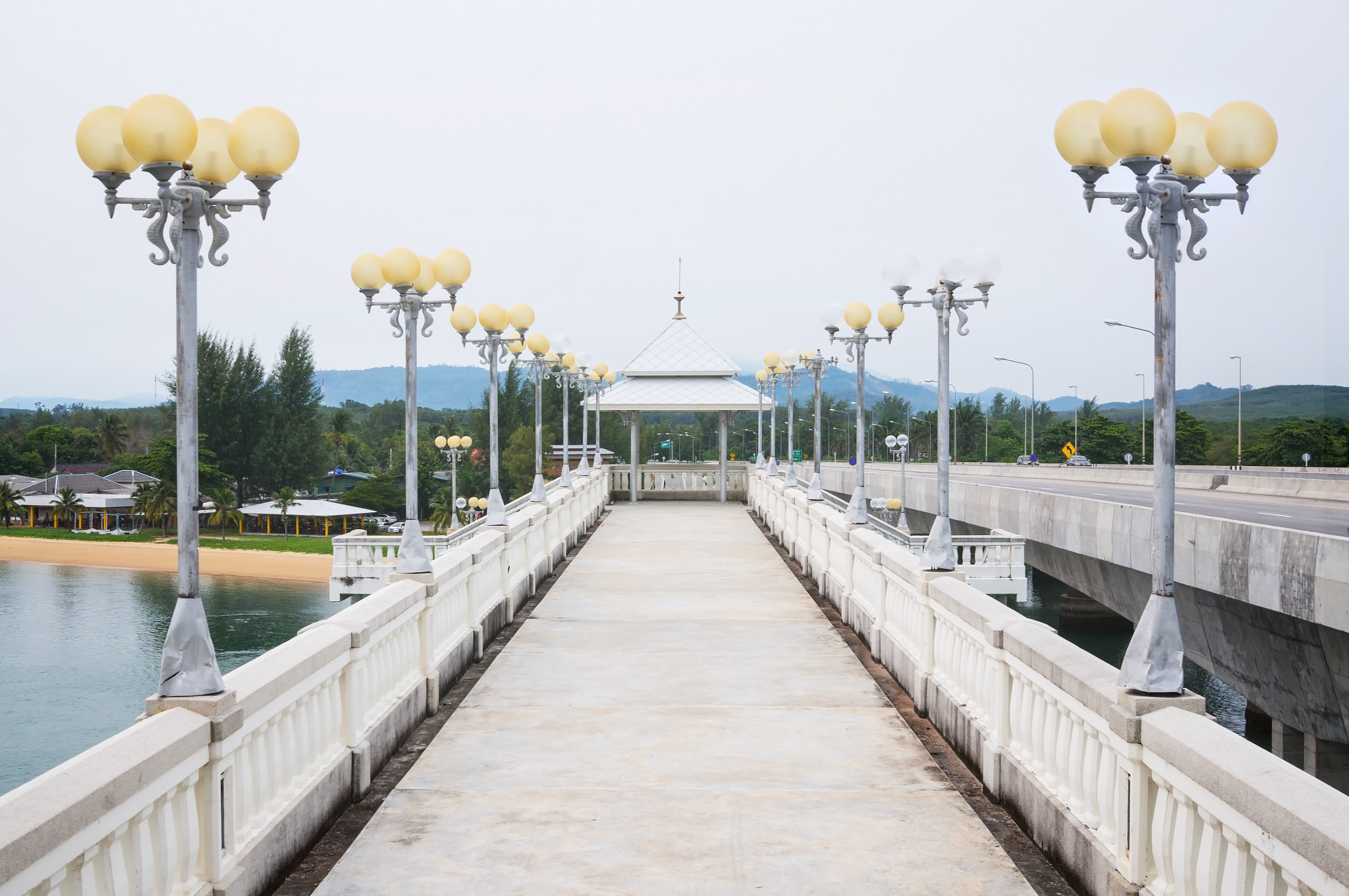 Sony Alpha NEX-5T + Sigma 30mm F2.8 EX DN sample photo. Sarasin bridge, link between main land of thailand and phuket island photography
