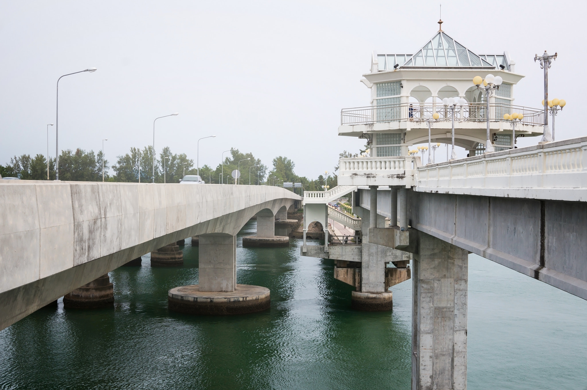 Sony Alpha NEX-5T + Sigma 30mm F2.8 EX DN sample photo. Sarasin bridge, link between main land of thailand and phuket island photography