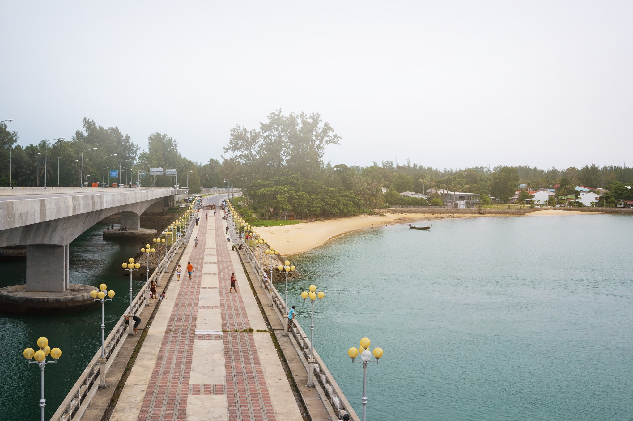 Sony Alpha NEX-5T + Sigma 30mm F2.8 EX DN sample photo. Sarasin bridge, link between main land of thailand and phuket island photography