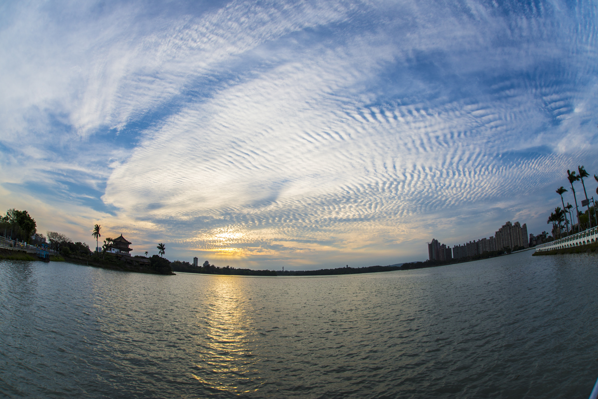 Nikon D610 + Sigma 15mm F2.8 EX DG Diagonal Fisheye sample photo. 澄清湖夕陽 photography