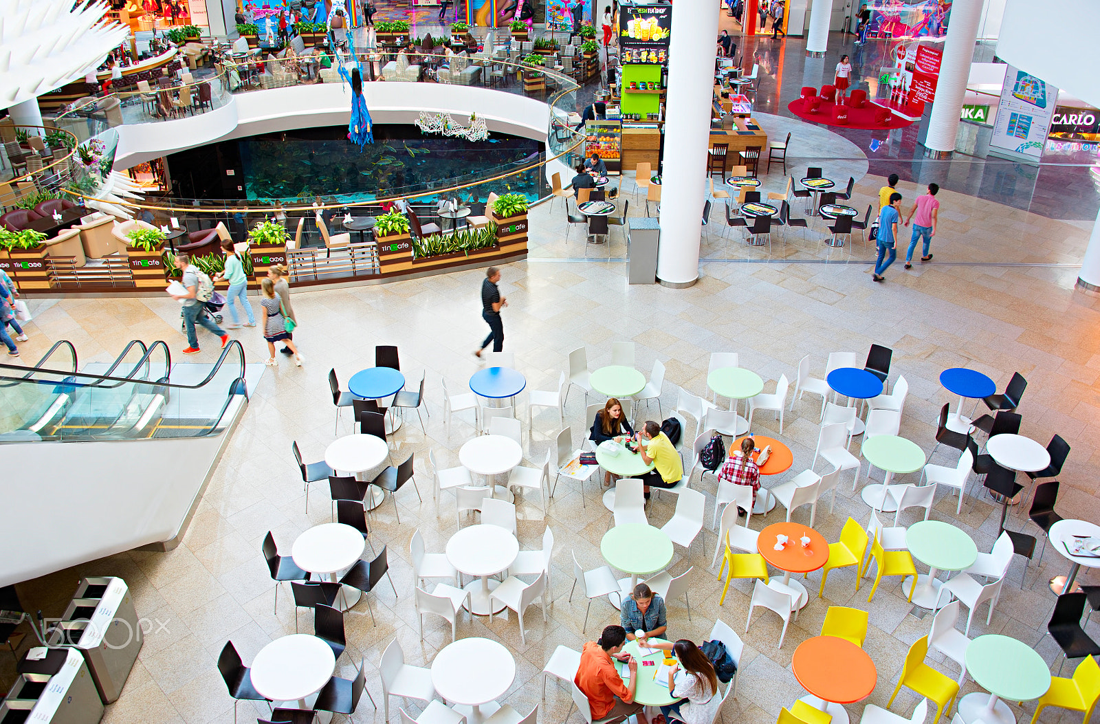 Nikon Df sample photo. Food court at shopping mall photography